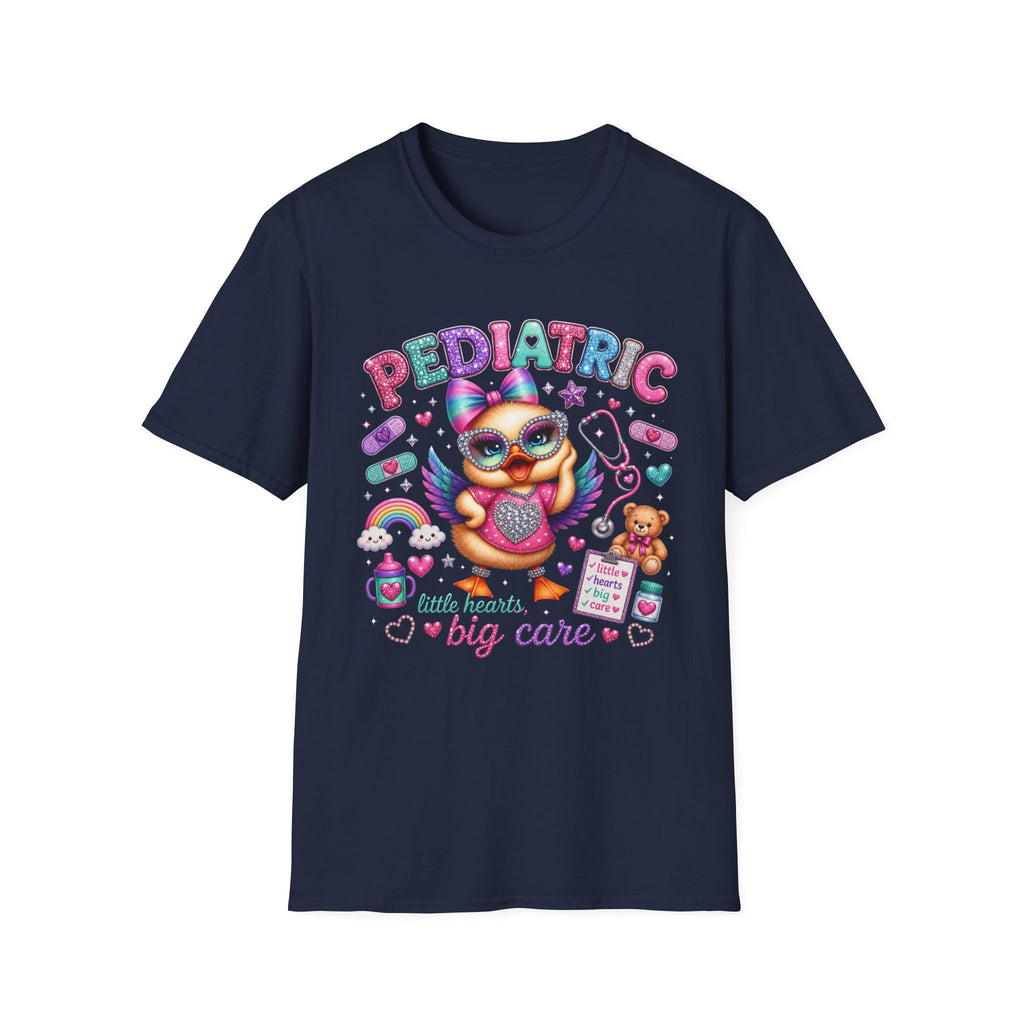 Pediatric Nurse T-Shirt – "Little Hearts, Big Care" Cute Owl Medical Tee