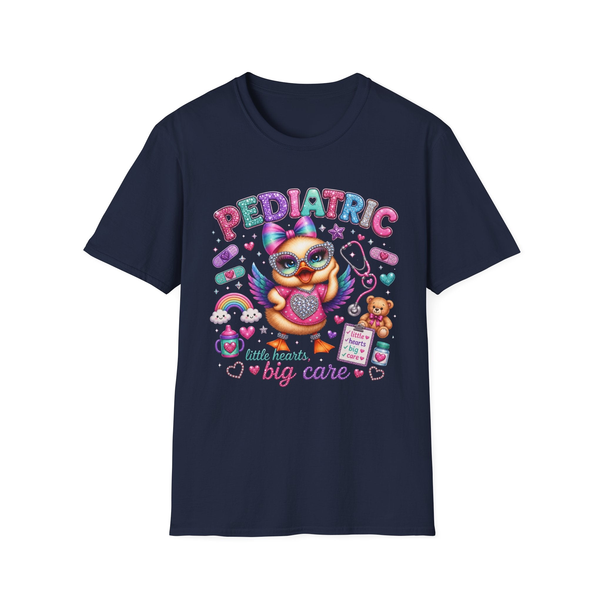 Pediatric Nurse T-Shirt – "Little Hearts, Big Care" Cute Owl Medical Tee