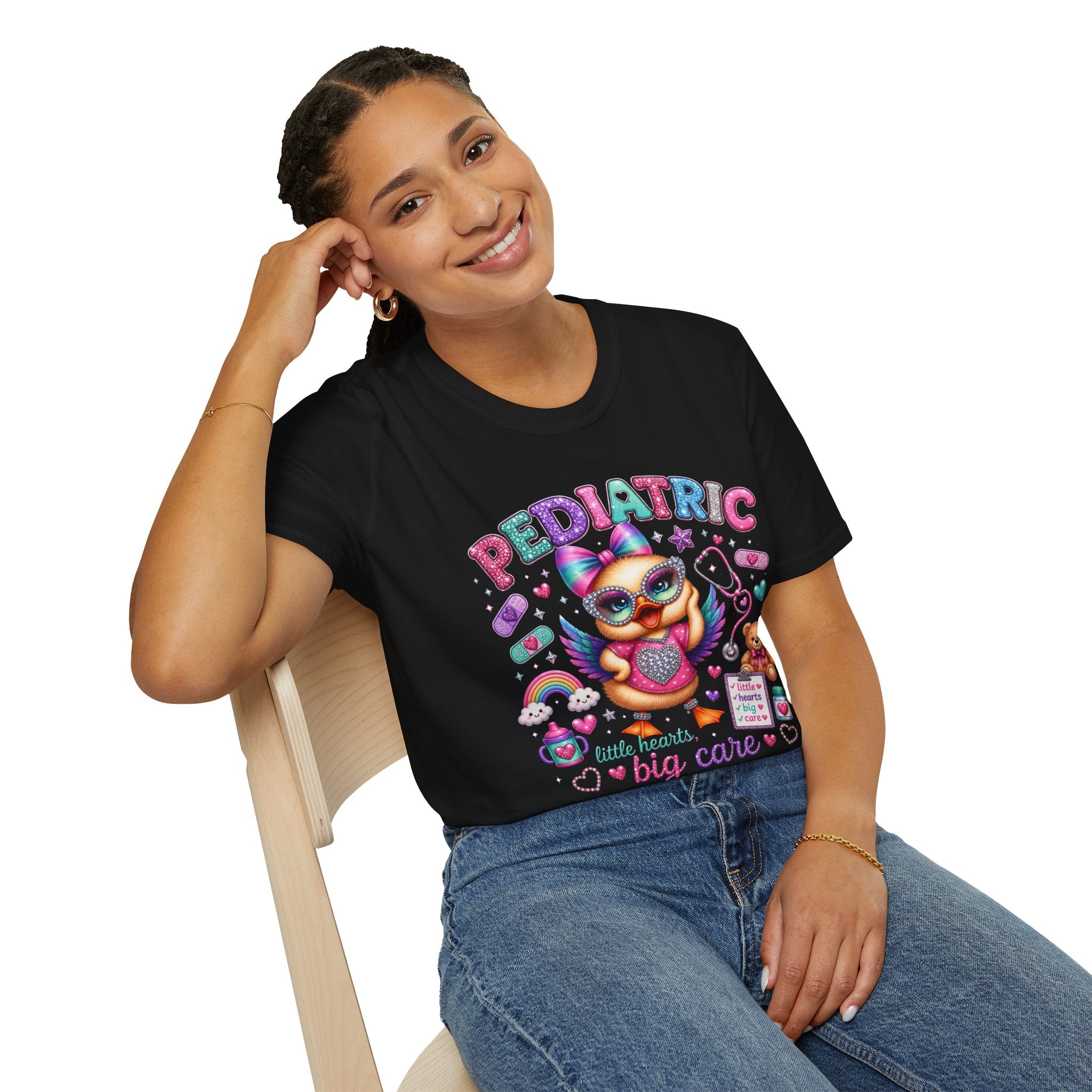 Pediatric Nurse T-Shirt – "Little Hearts, Big Care" Cute Owl Medical Tee