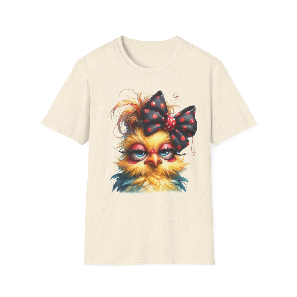 Cute Fluffy Kitty T-Shirt — Retro Polka Dot Bow Cat Graphic Tee