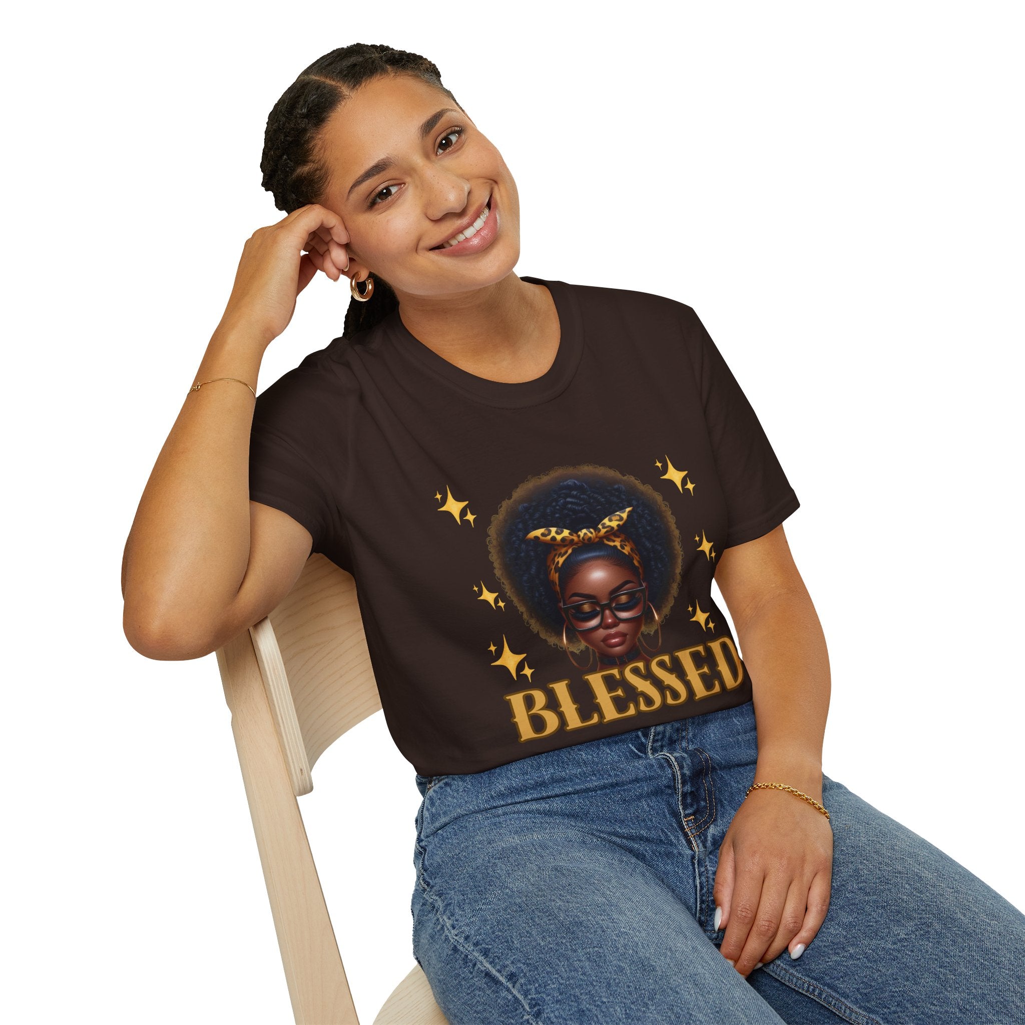 Blessed Afro Girl T-Shirt — Black Girl Magic Graphic Tee