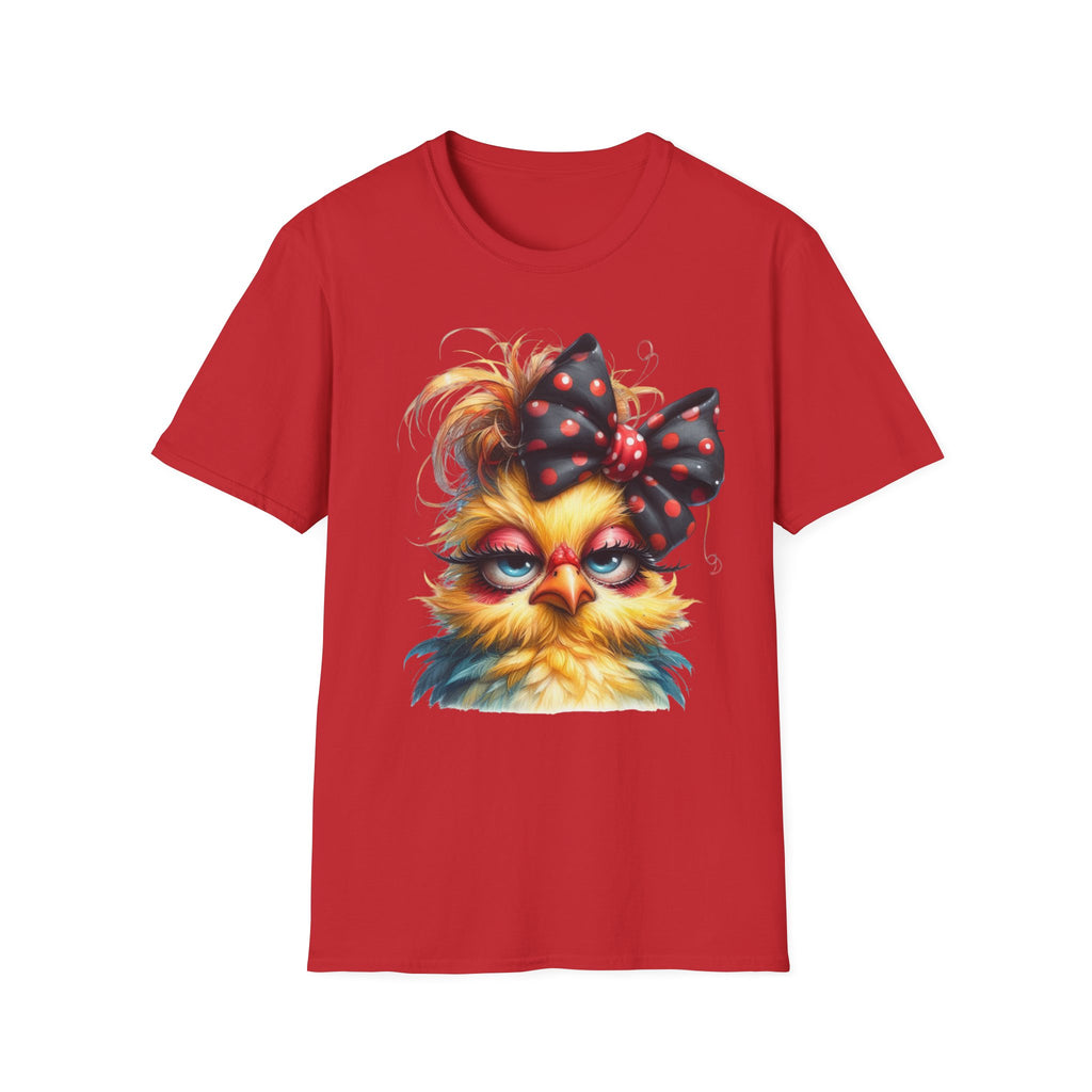 Cute Fluffy Kitty T-Shirt — Retro Polka Dot Bow Cat Graphic Tee