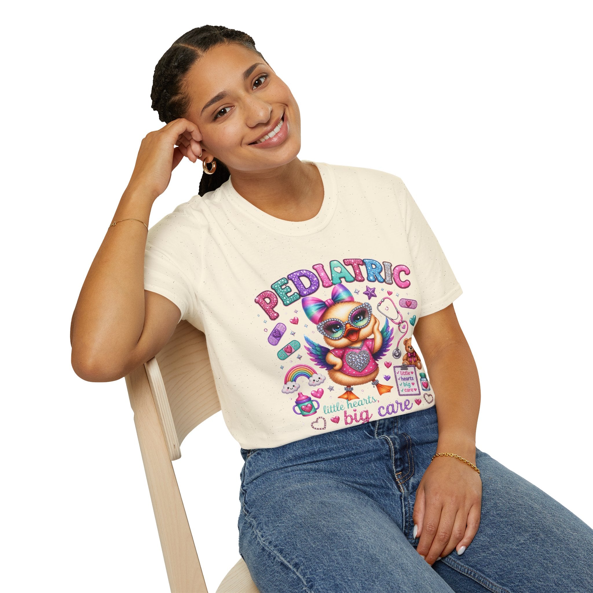 Pediatric Nurse T-Shirt – "Little Hearts, Big Care" Cute Owl Medical Tee