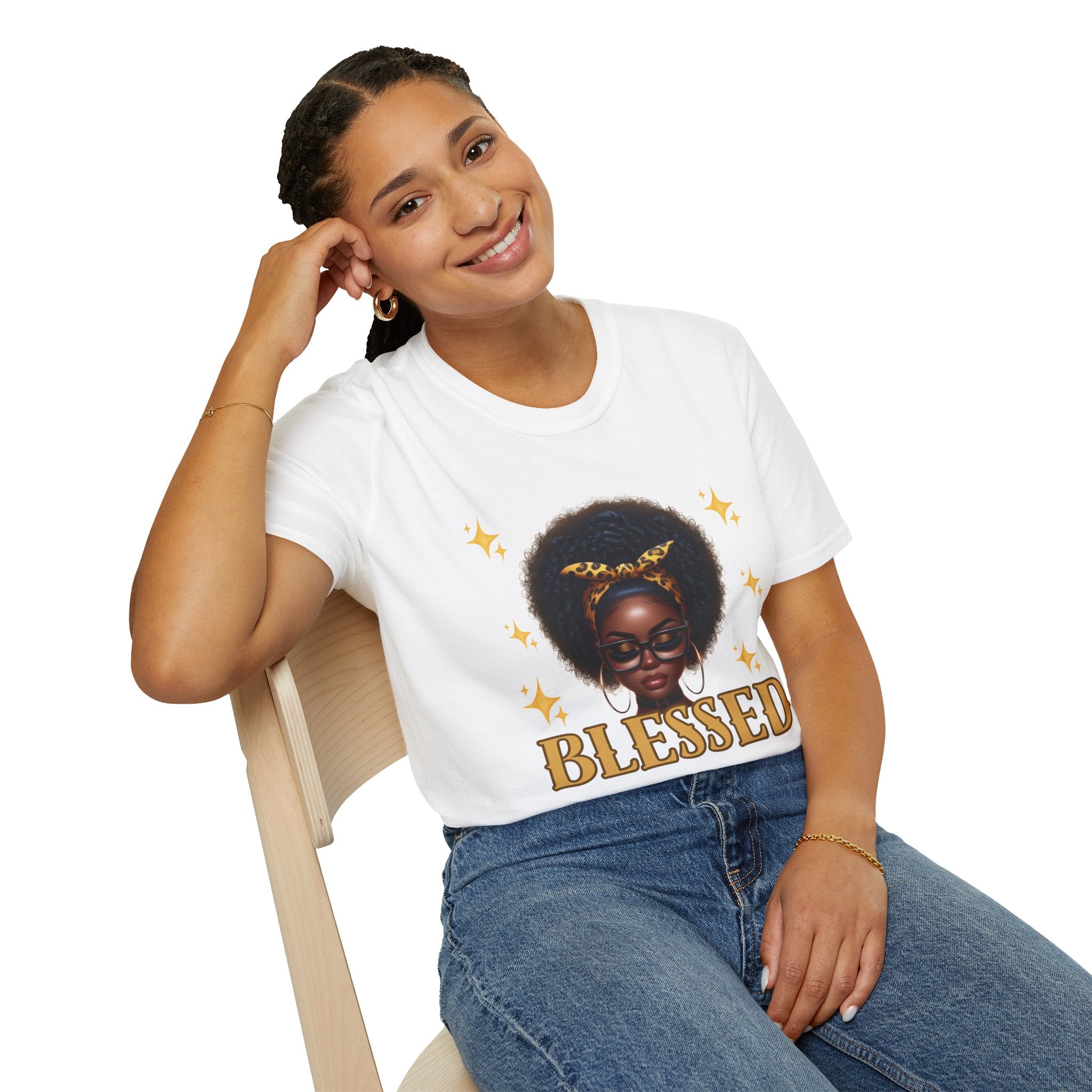 Blessed Afro Girl T-Shirt — Black Girl Magic Graphic Tee