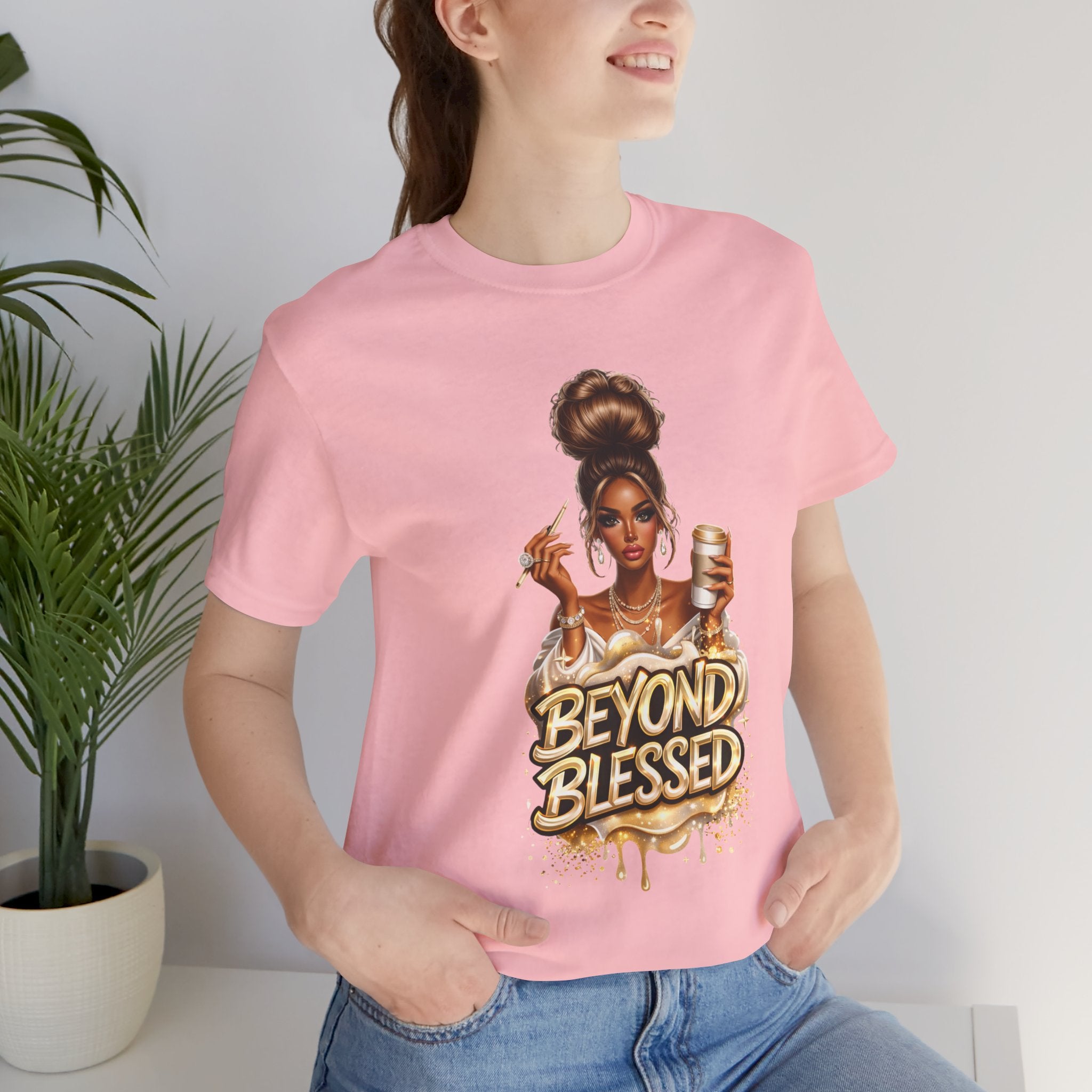 T-Shirt — "Beyond Blessed" Afro Chic Graphic Tee