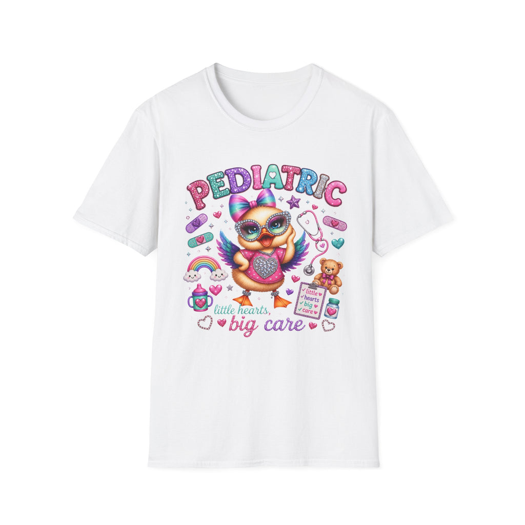 Pediatric Nurse T-Shirt – "Little Hearts, Big Care" Cute Owl Medical Tee