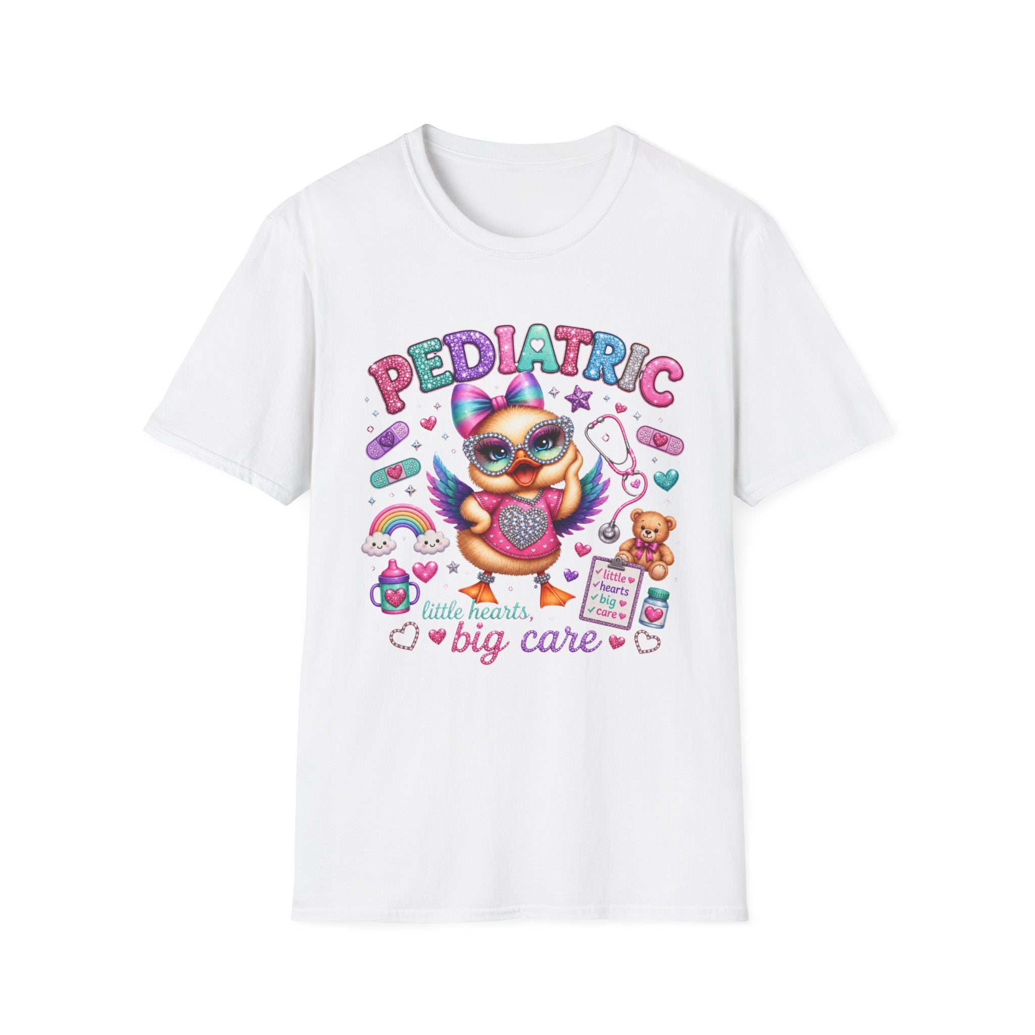 Pediatric Nurse T-Shirt – "Little Hearts, Big Care" Cute Owl Medical Tee