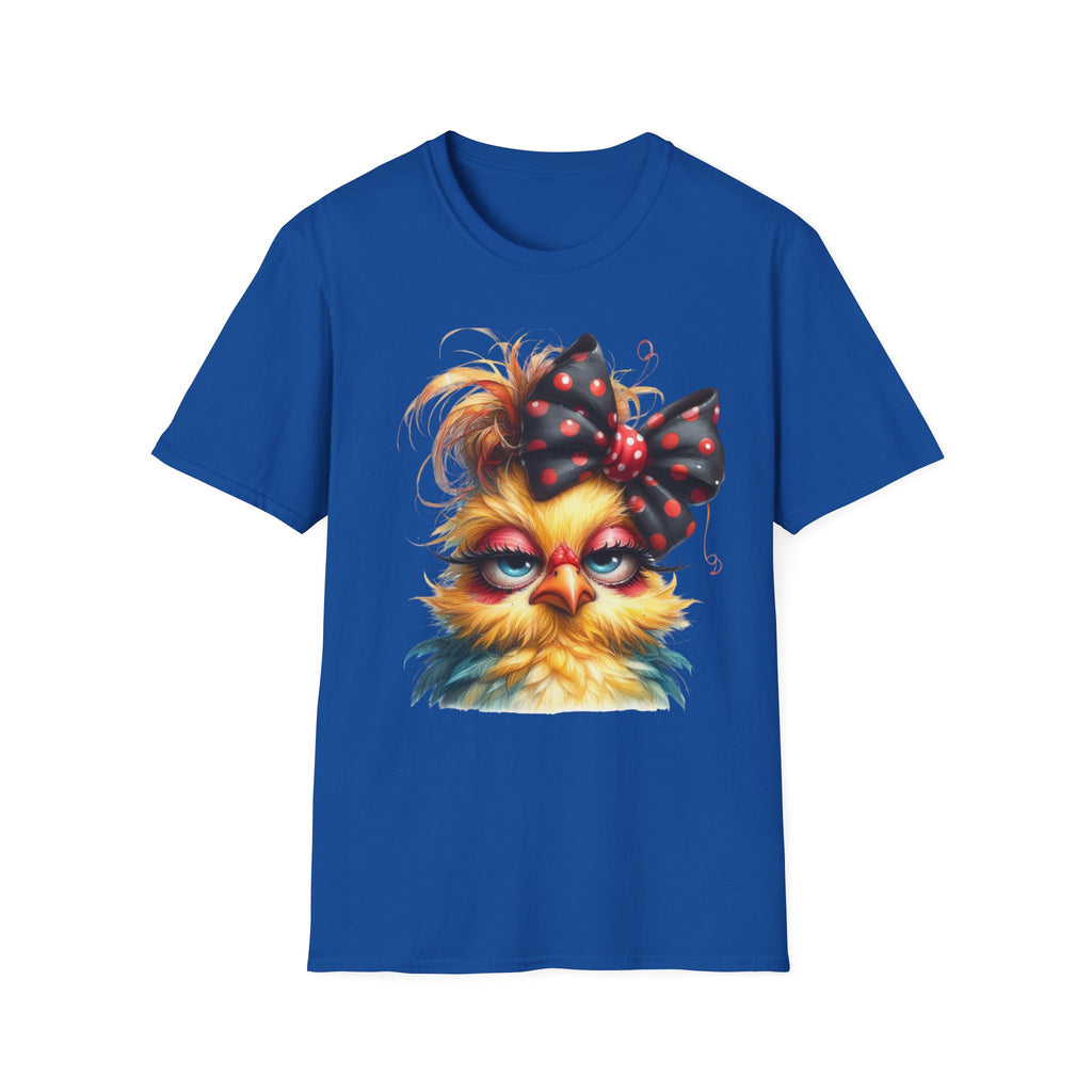 Cute Fluffy Kitty T-Shirt — Retro Polka Dot Bow Cat Graphic Tee
