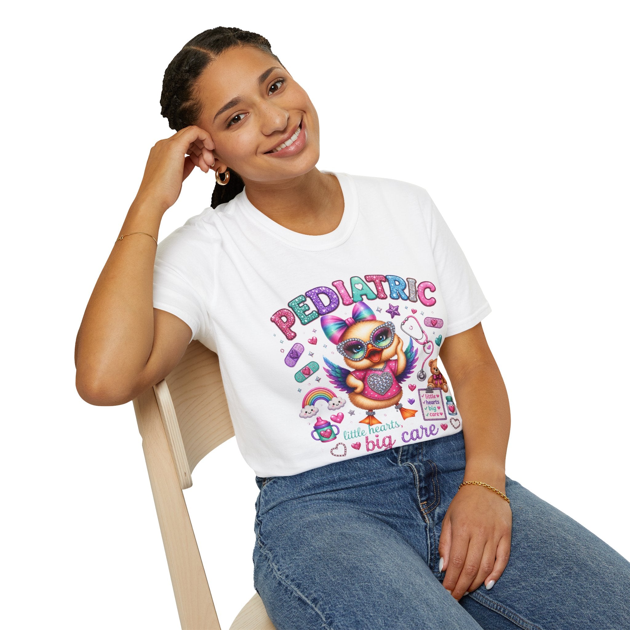 Pediatric Nurse T-Shirt – "Little Hearts, Big Care" Cute Owl Medical Tee