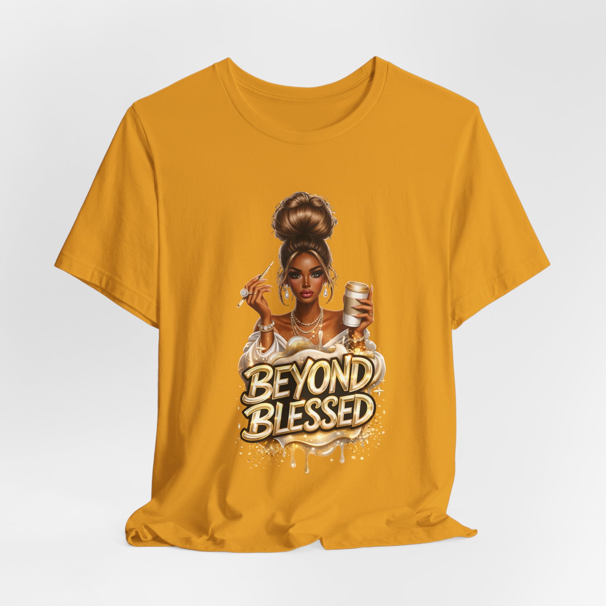 T-Shirt — "Beyond Blessed" Afro Chic Graphic Tee