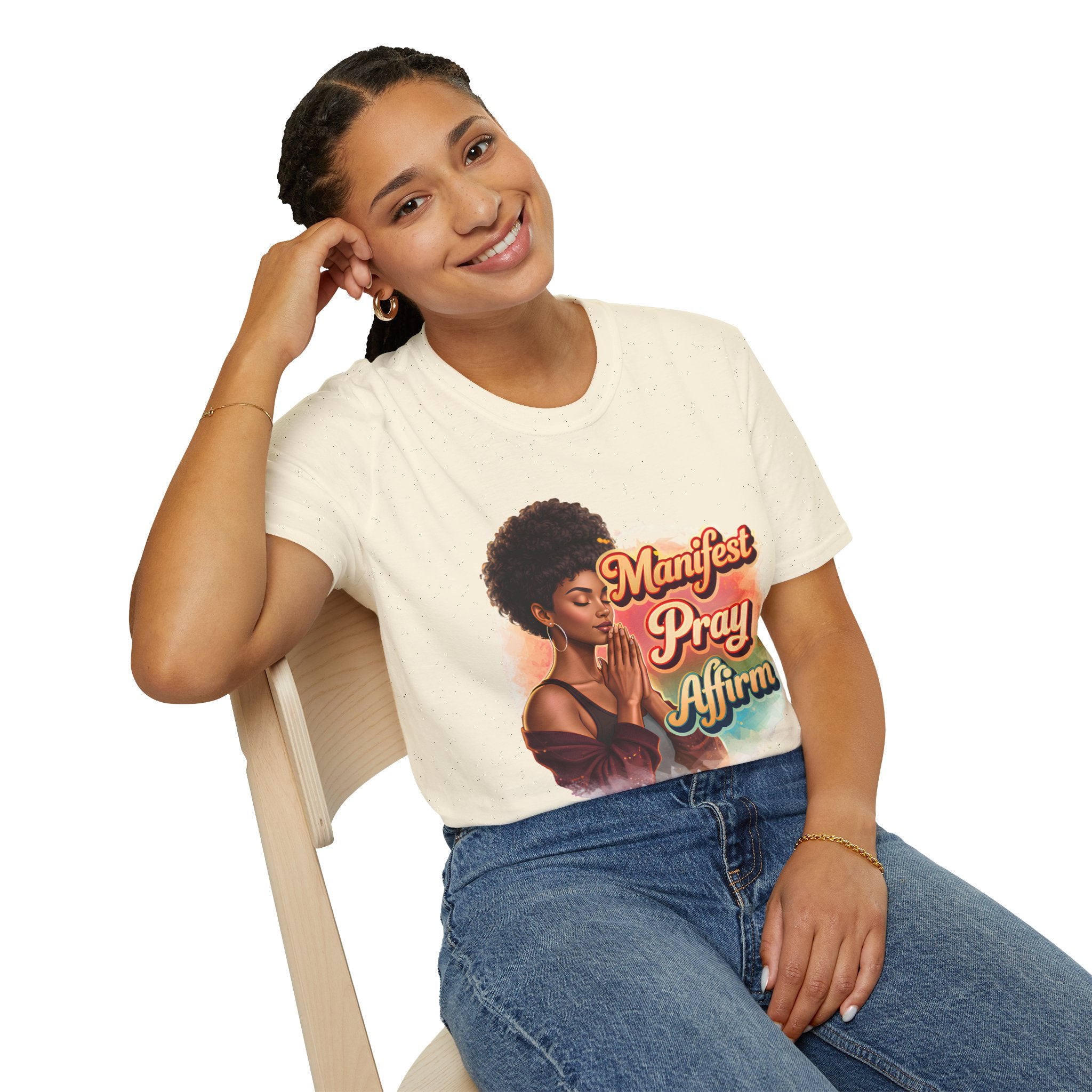 Manifest Pray Affirm T‑Shirt — Inspirational Faith & Manifestation Graphic Tee