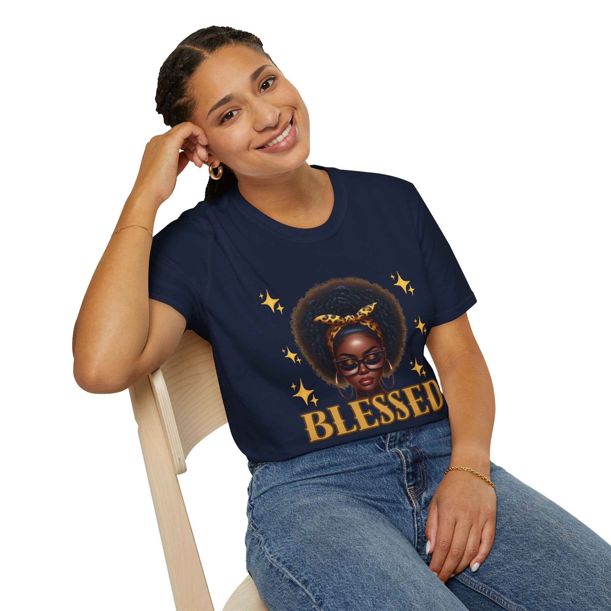 Blessed Afro Girl T-Shirt — Black Girl Magic Graphic Tee