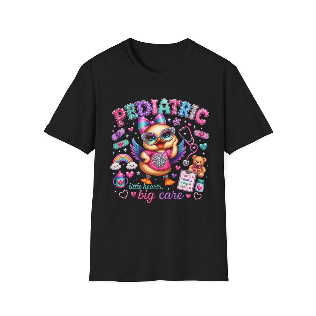 Pediatric Nurse T-Shirt – "Little Hearts, Big Care" Cute Owl Medical Tee