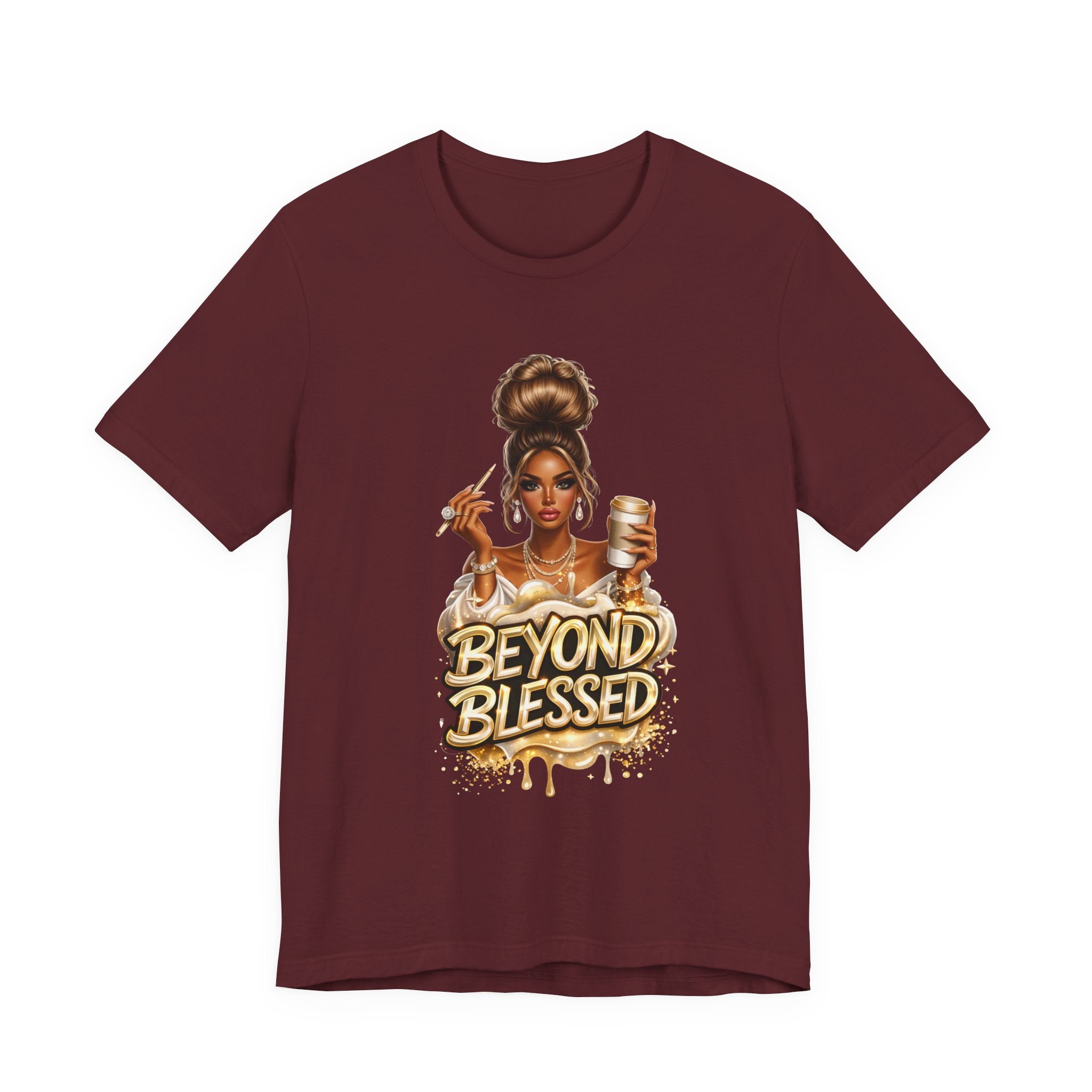 T-Shirt — "Beyond Blessed" Afro Chic Graphic Tee