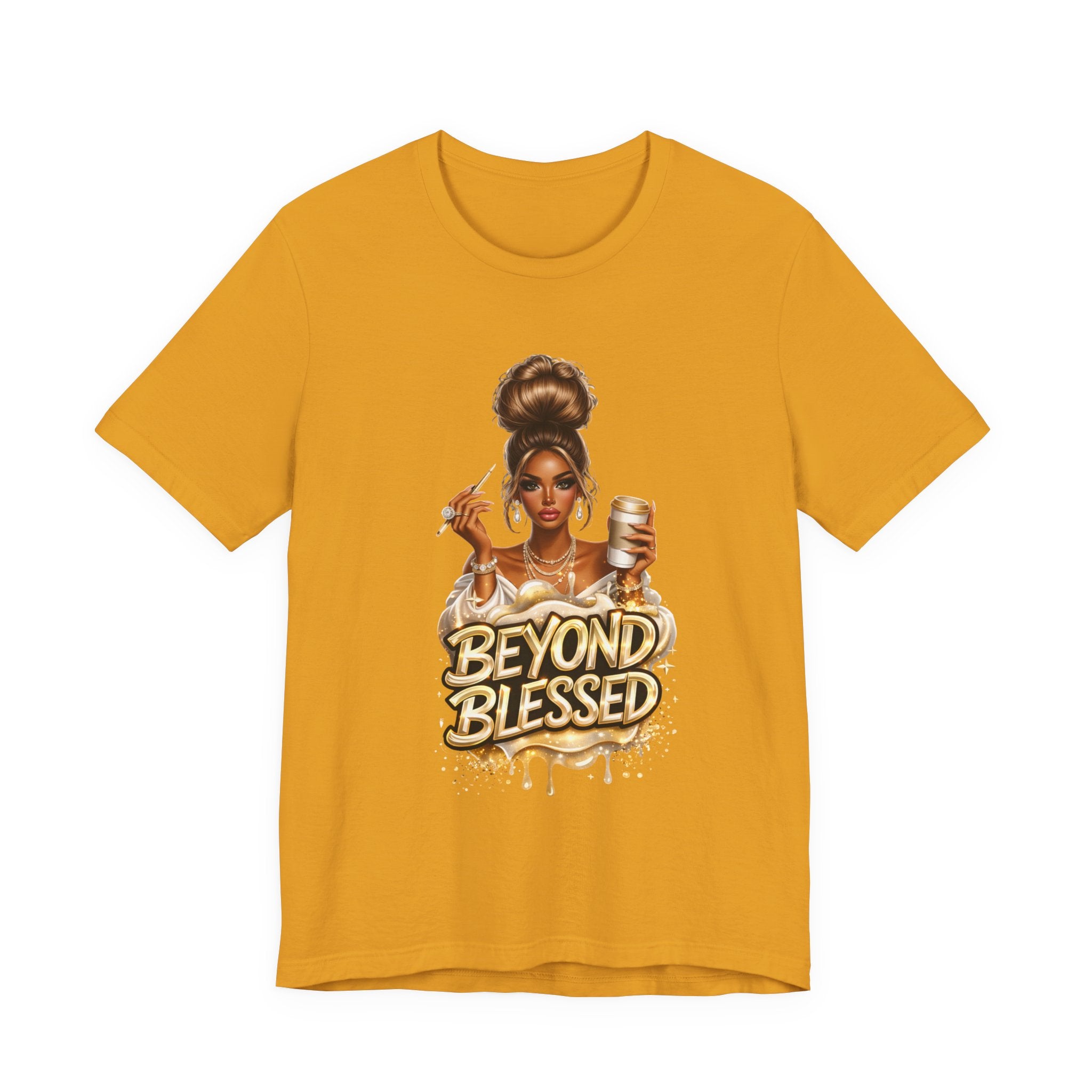 T-Shirt — "Beyond Blessed" Afro Chic Graphic Tee
