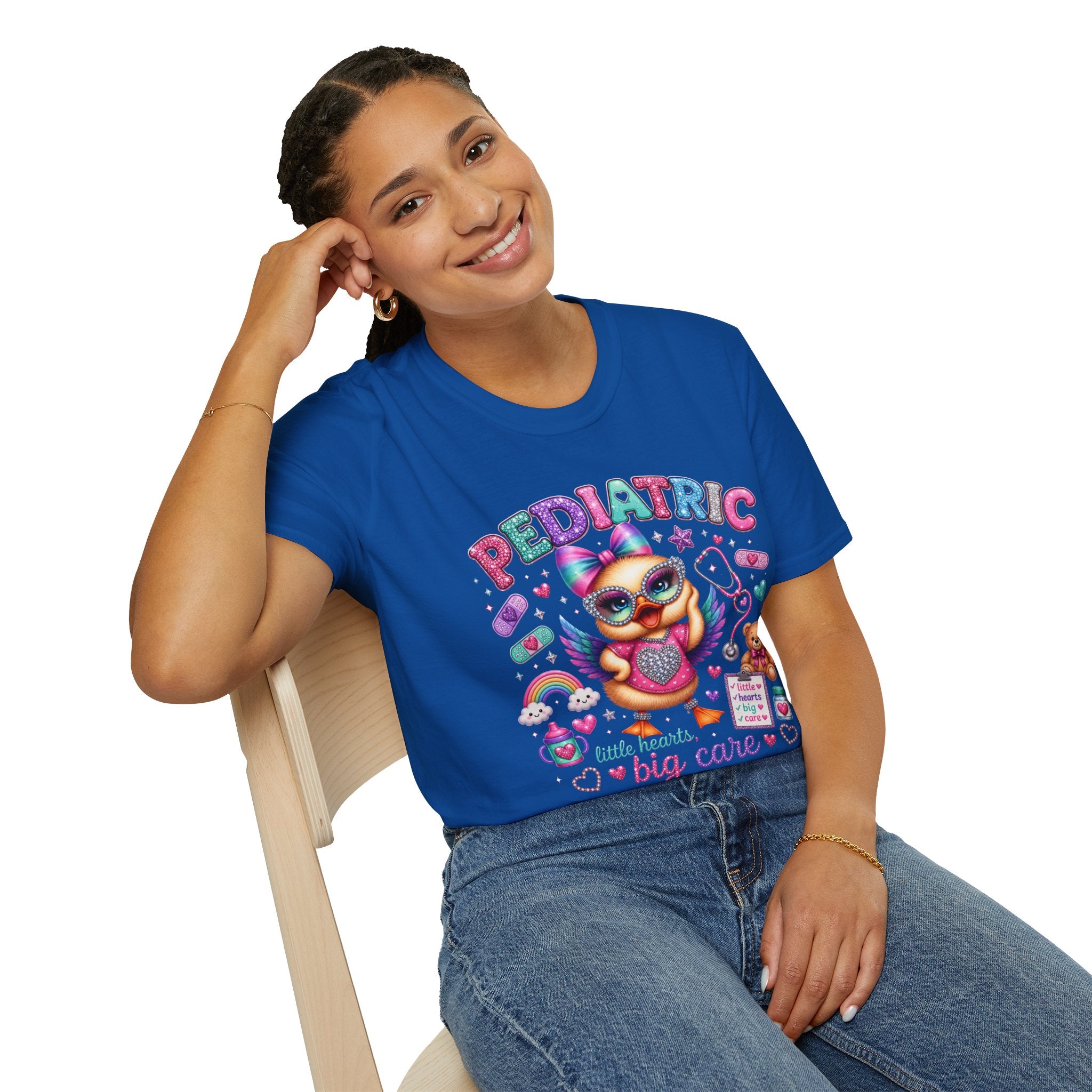 Pediatric Nurse T-Shirt – "Little Hearts, Big Care" Cute Owl Medical Tee