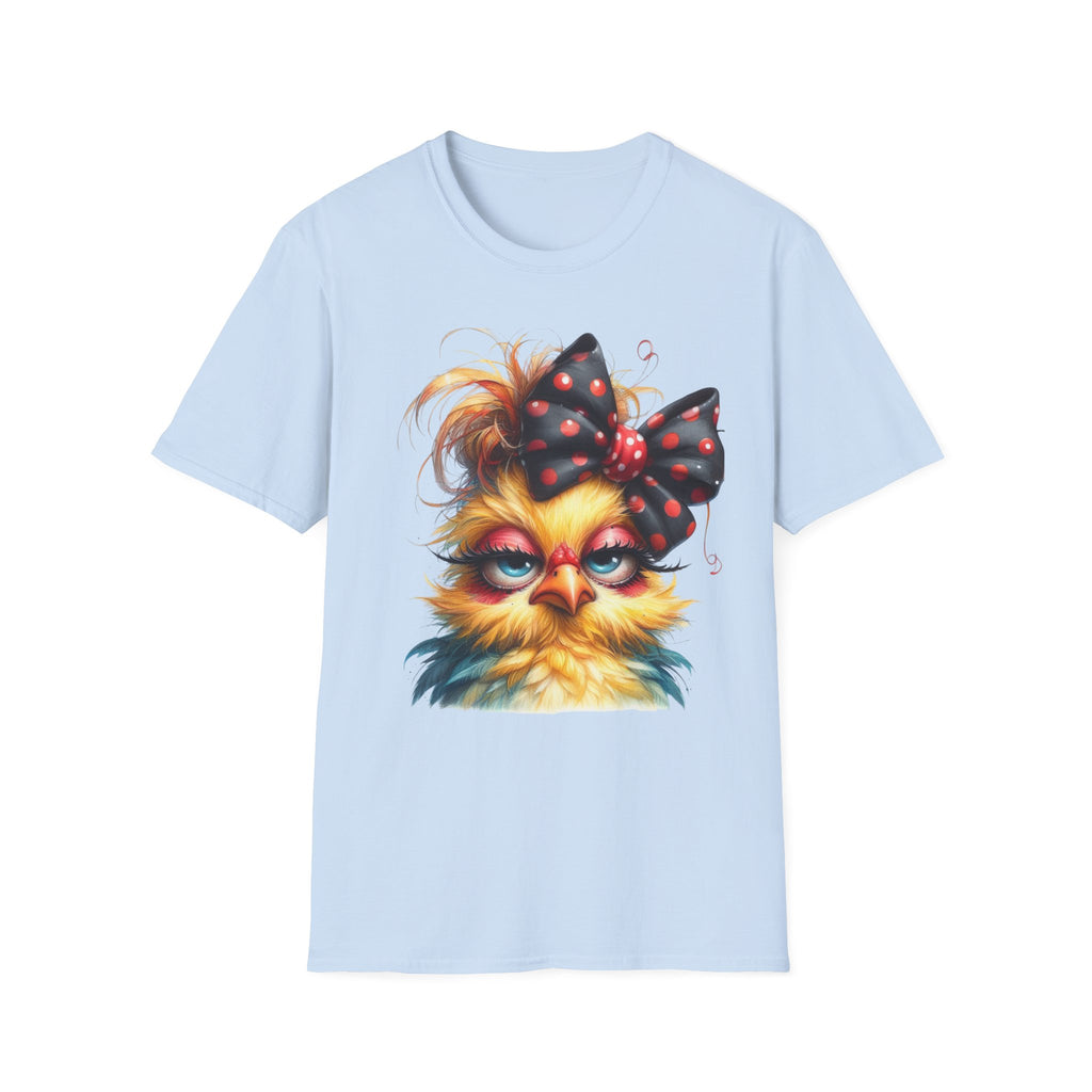 Cute Fluffy Kitty T-Shirt — Retro Polka Dot Bow Cat Graphic Tee