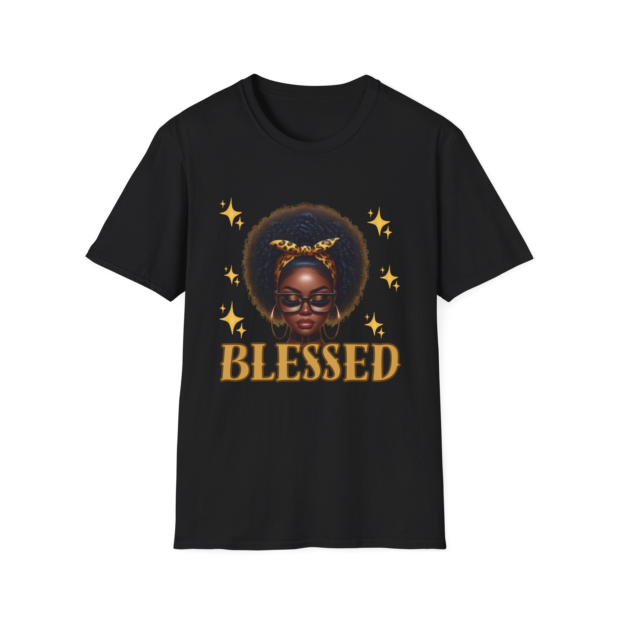 Blessed Afro Girl T-Shirt — Black Girl Magic Graphic Tee