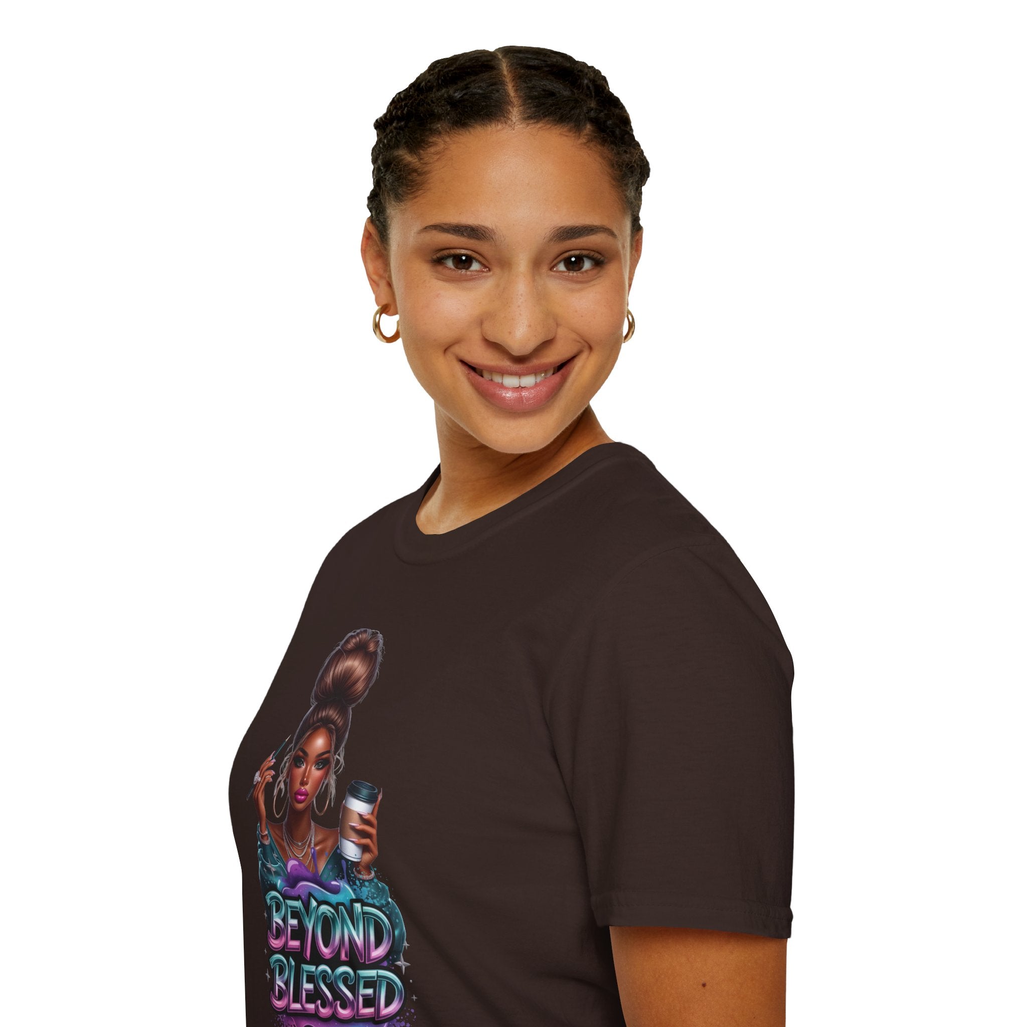 Beyond Blessed T-Shirt – Afro Glam Woman Graphic Tee