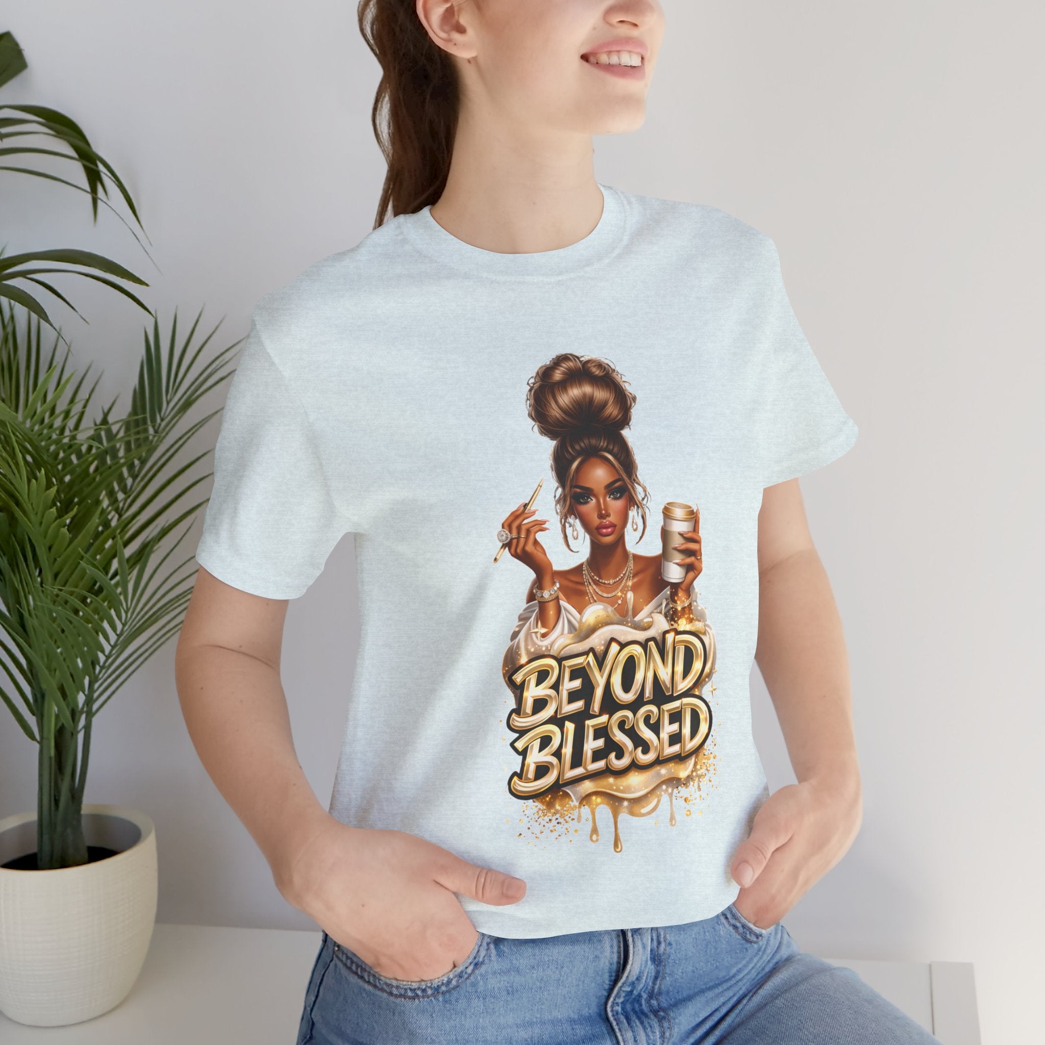 T-Shirt — "Beyond Blessed" Afro Chic Graphic Tee