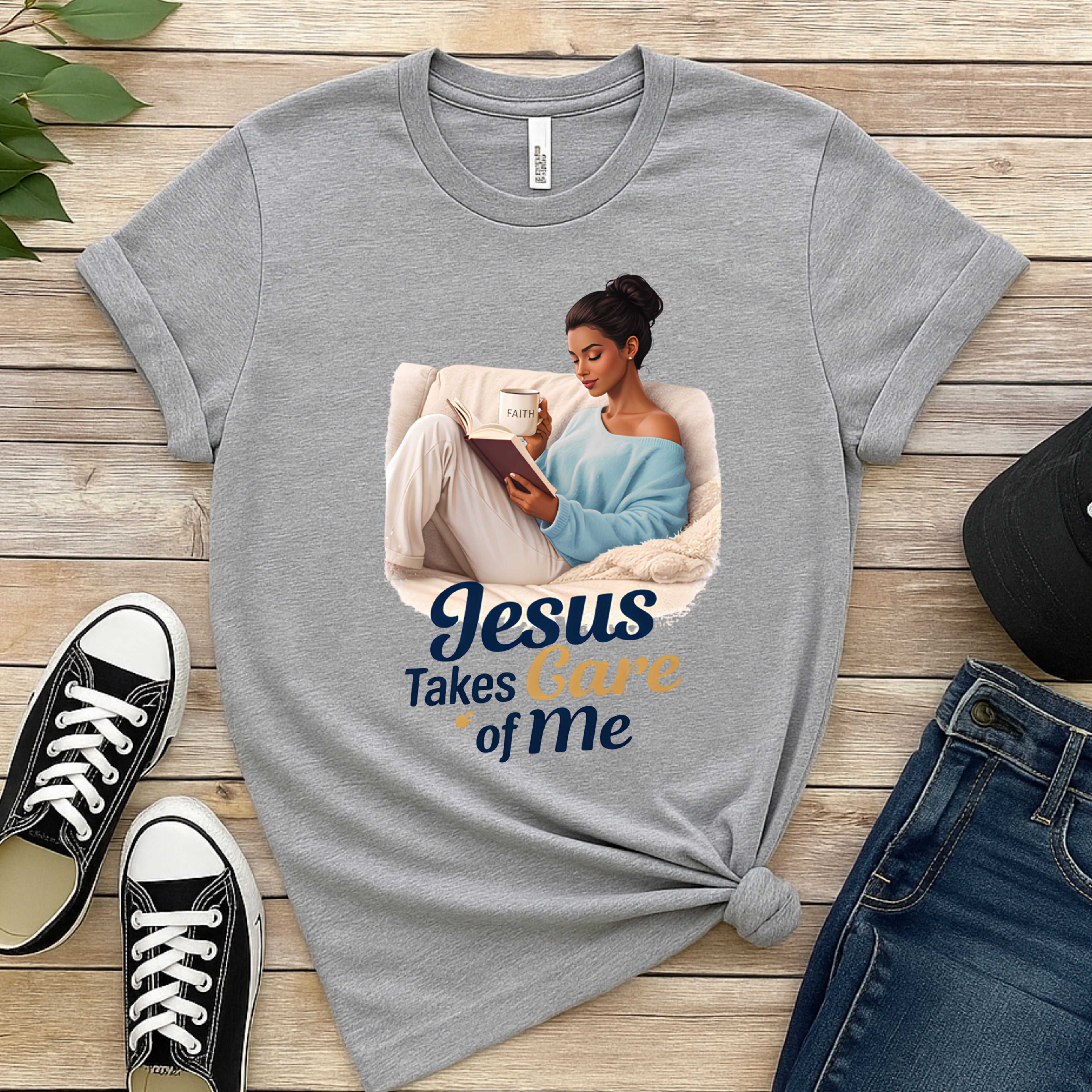 Jesus Takes Care of Me Shirt, Christian Faith Tee, Inspirational Women T-Shirt