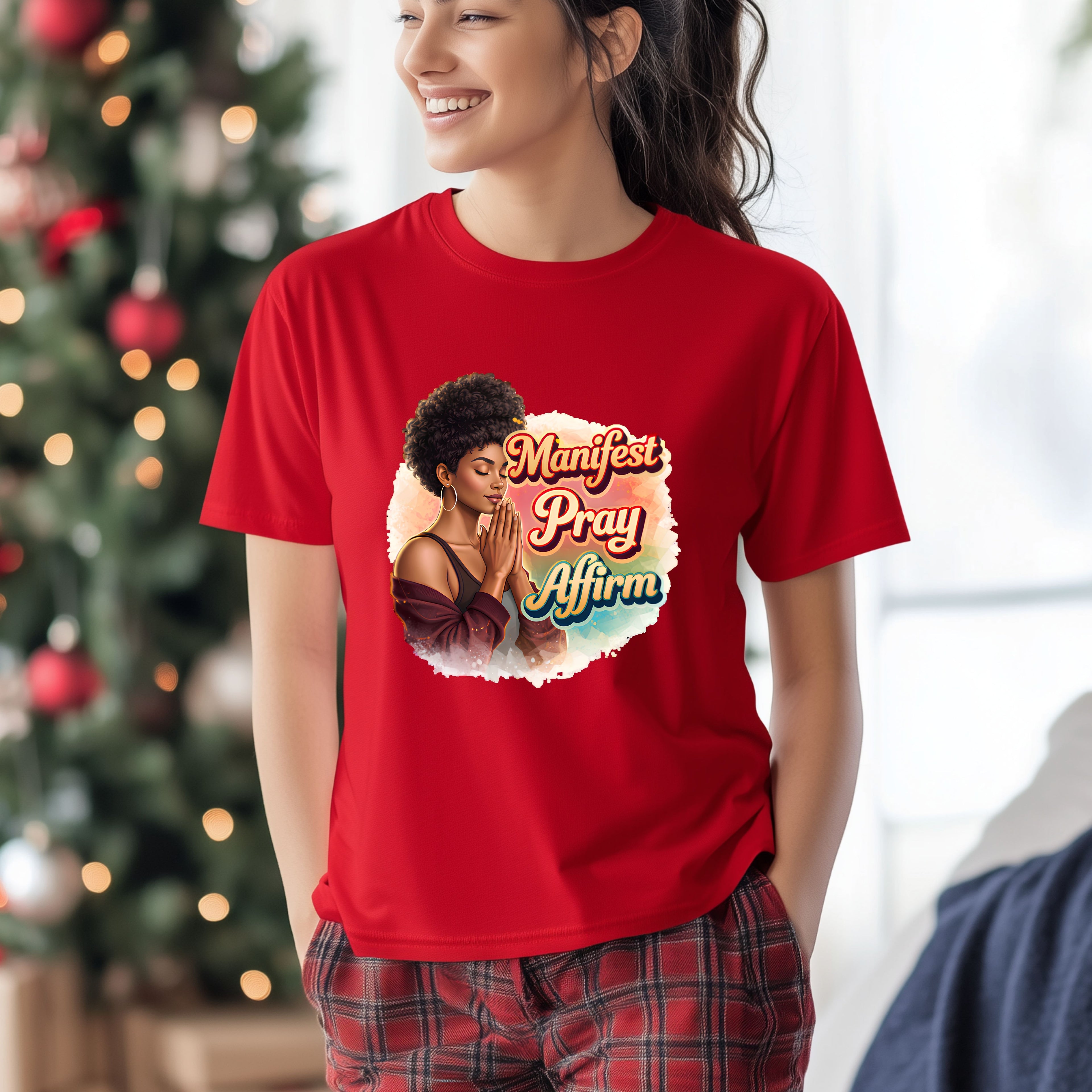 Manifest Pray Affirm T‑Shirt — Inspirational Faith & Manifestation Graphic Tee