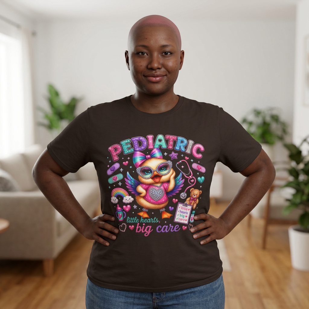 Pediatric Nurse T-Shirt – "Little Hearts, Big Care" Cute Owl Medical Tee