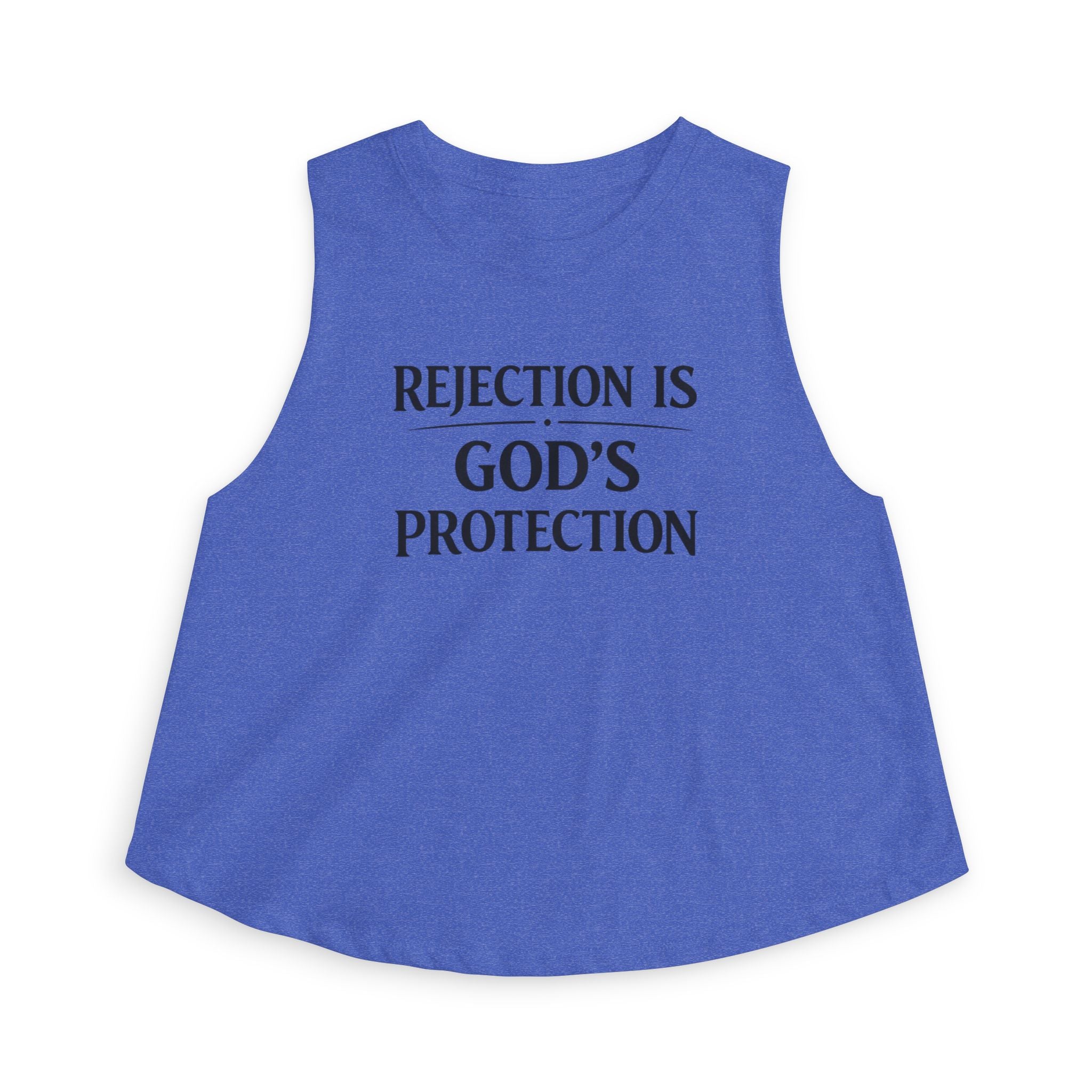 Christian Crop Top "Rejection Is God's Protection" – Inspirational Faith Apparel