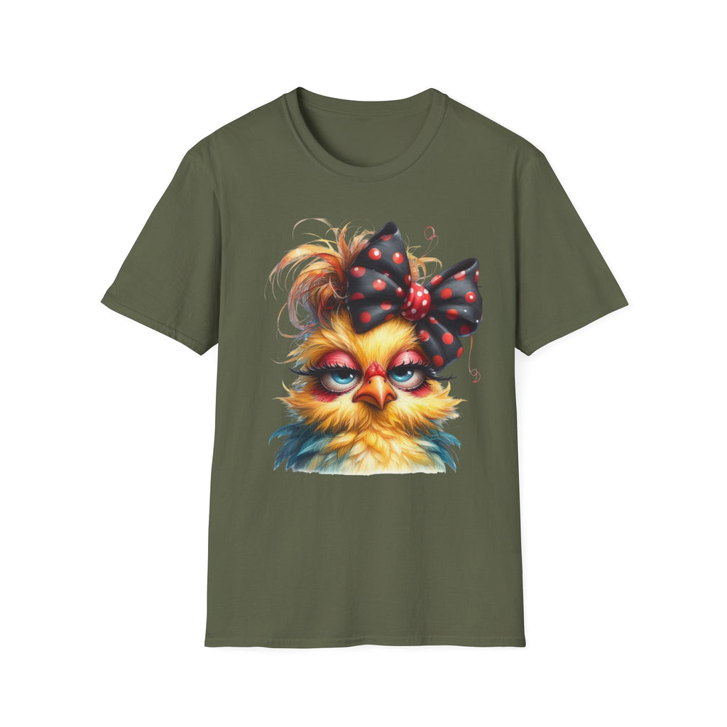 Cute Fluffy Kitty T-Shirt — Retro Polka Dot Bow Cat Graphic Tee