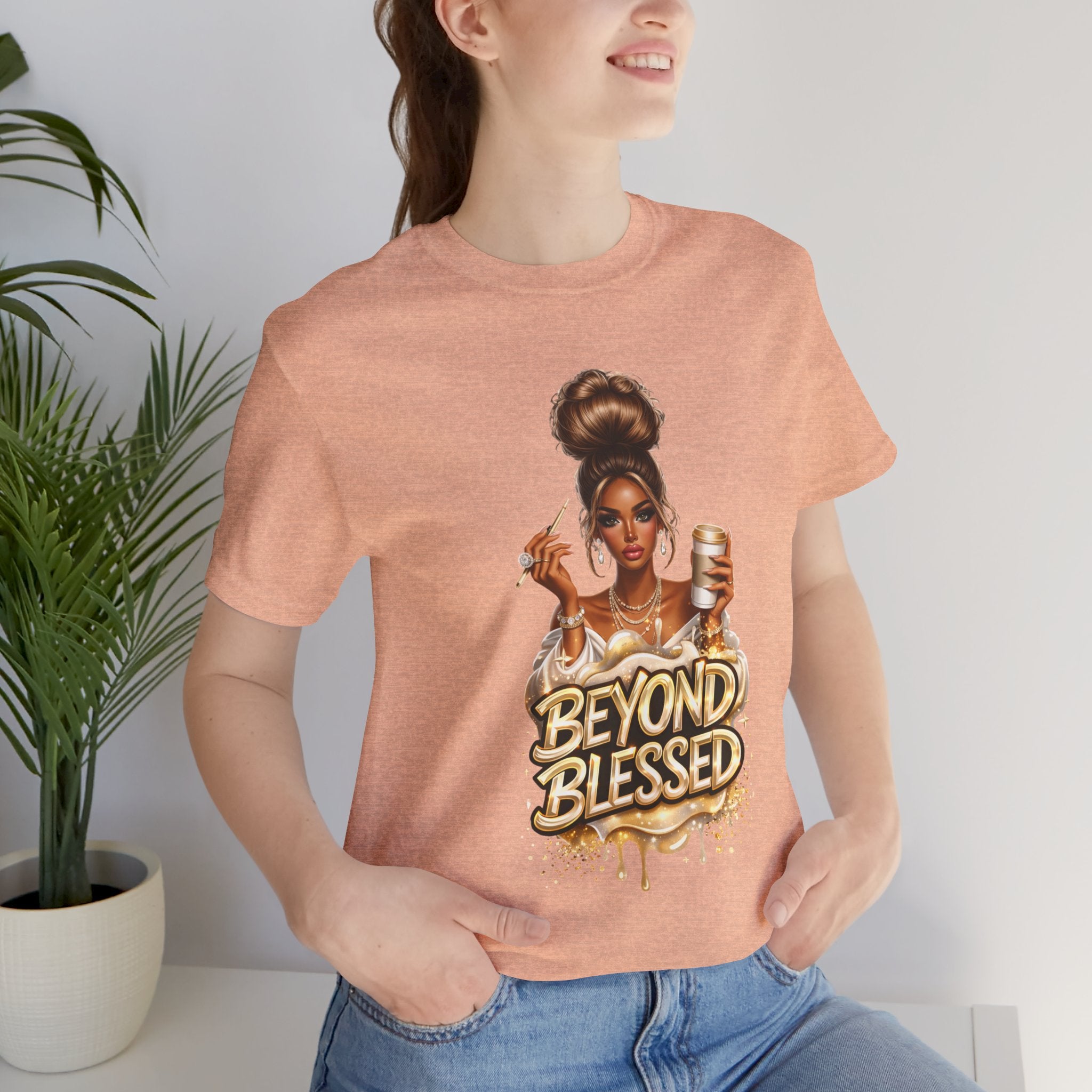 T-Shirt — "Beyond Blessed" Afro Chic Graphic Tee