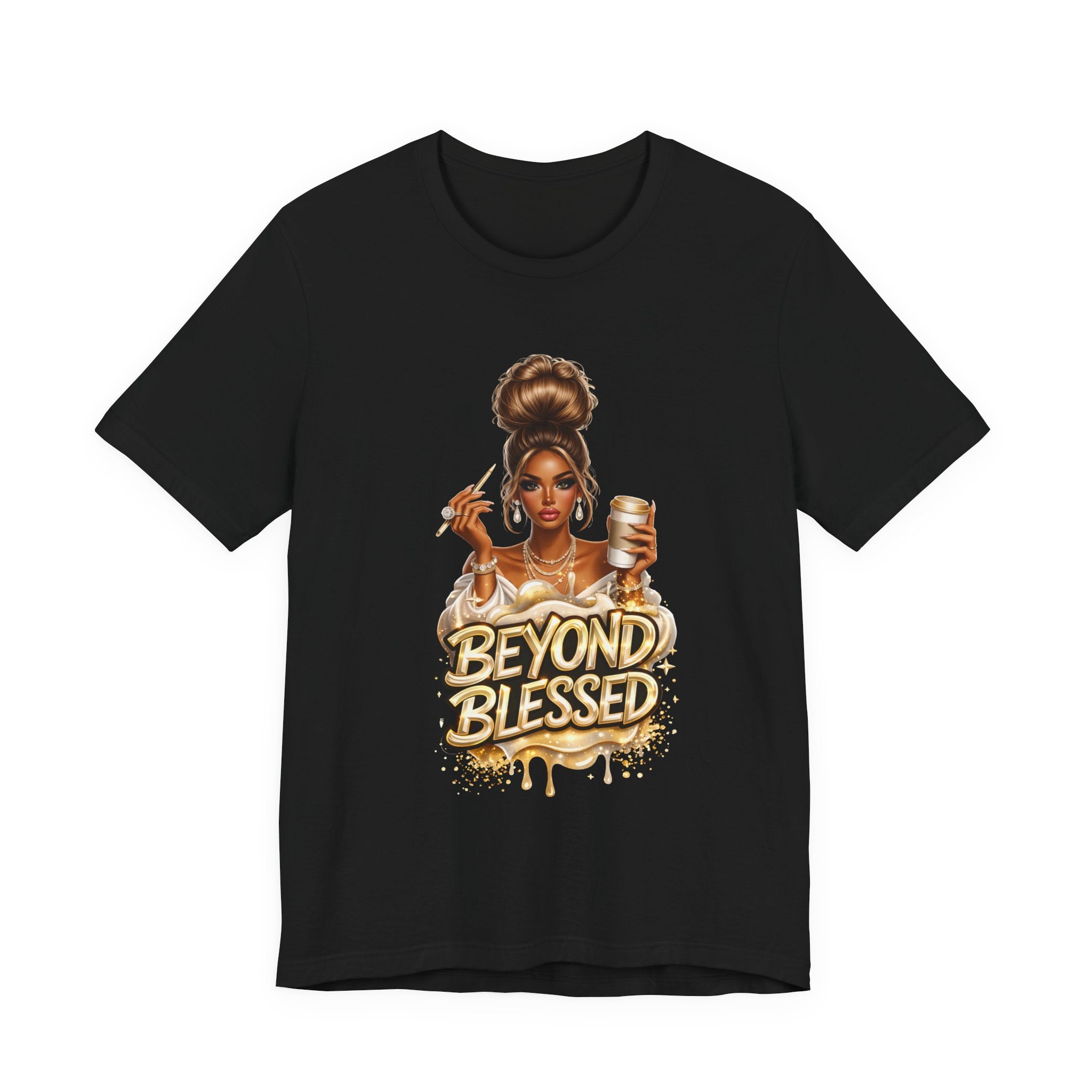 T-Shirt — "Beyond Blessed" Afro Chic Graphic Tee