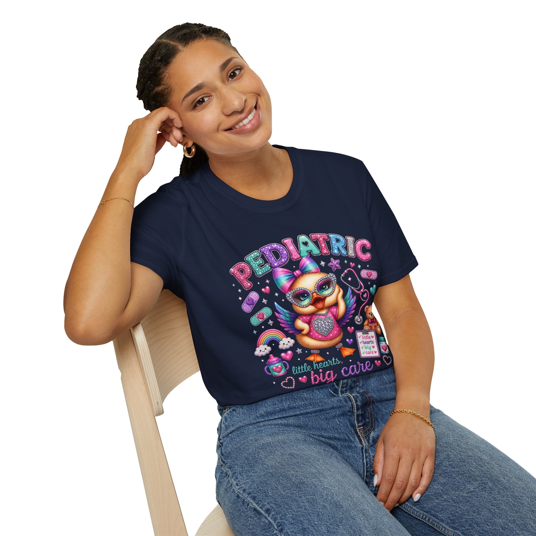 Pediatric Nurse T-Shirt – "Little Hearts, Big Care" Cute Owl Medical Tee