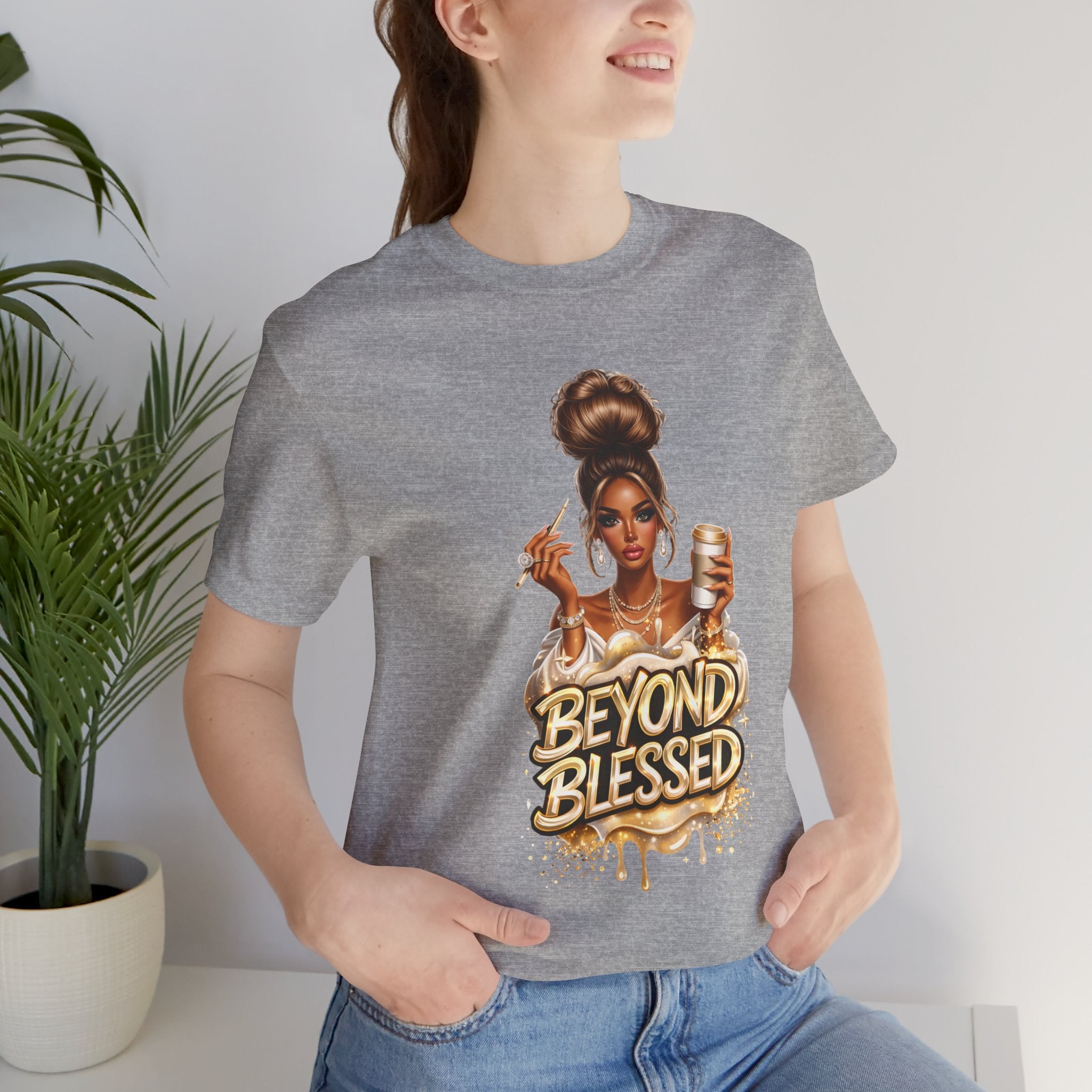 T-Shirt — "Beyond Blessed" Afro Chic Graphic Tee