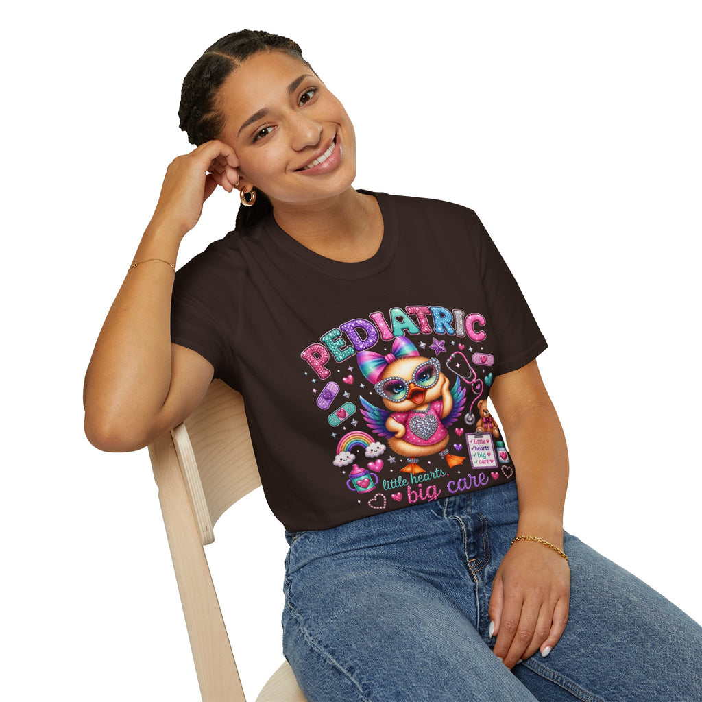 Pediatric Nurse T-Shirt – "Little Hearts, Big Care" Cute Owl Medical Tee