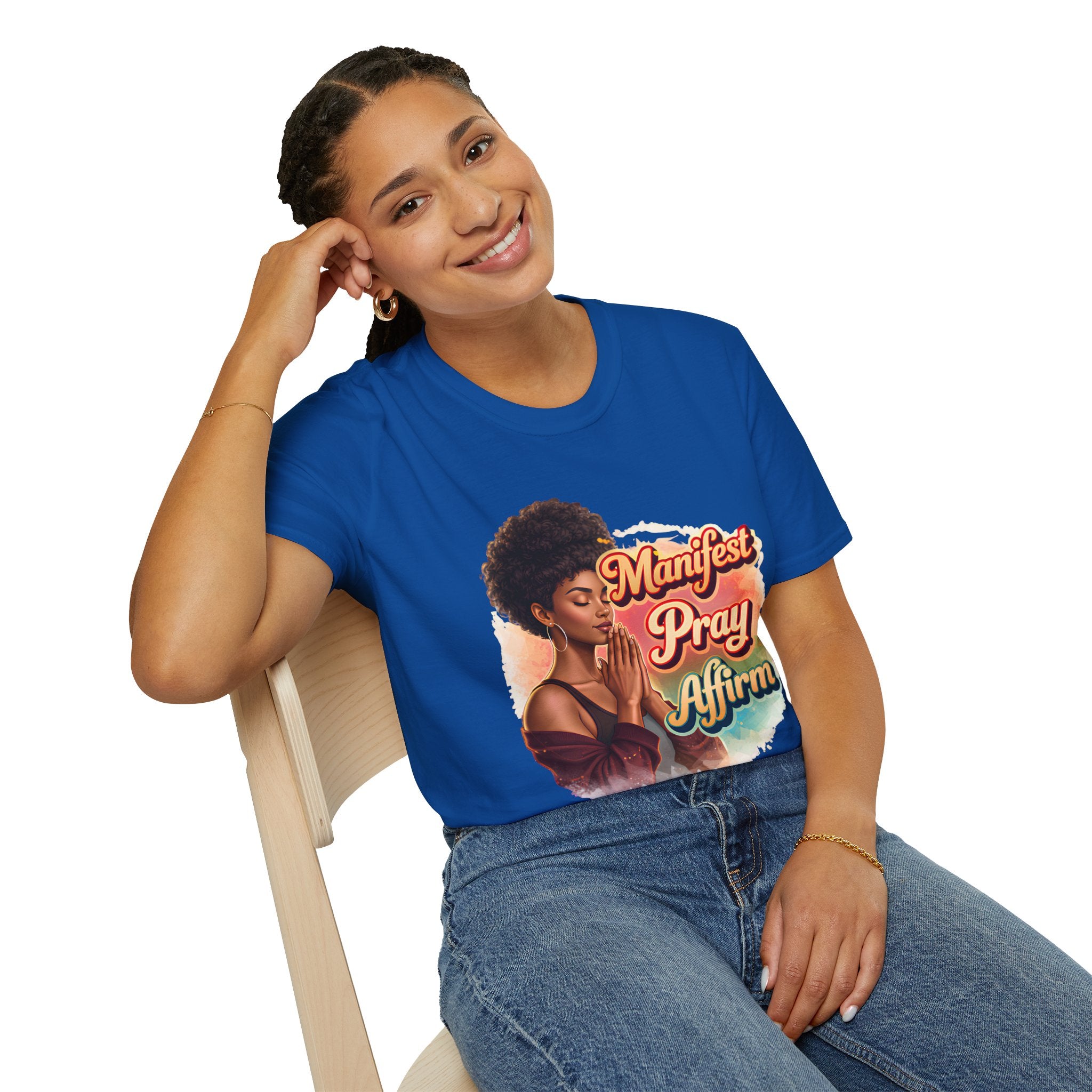 Manifest Pray Affirm T‑Shirt — Inspirational Faith & Manifestation Graphic Tee