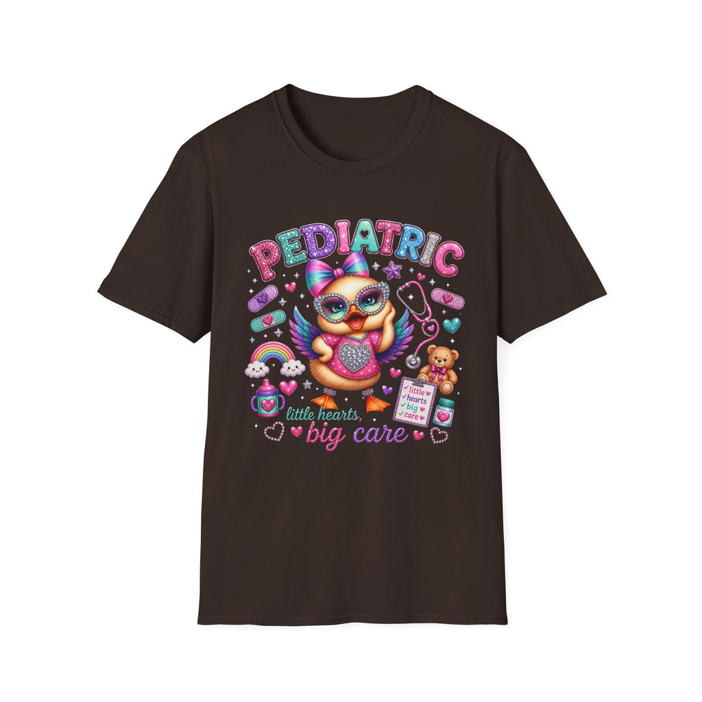 Pediatric Nurse T-Shirt – "Little Hearts, Big Care" Cute Owl Medical Tee