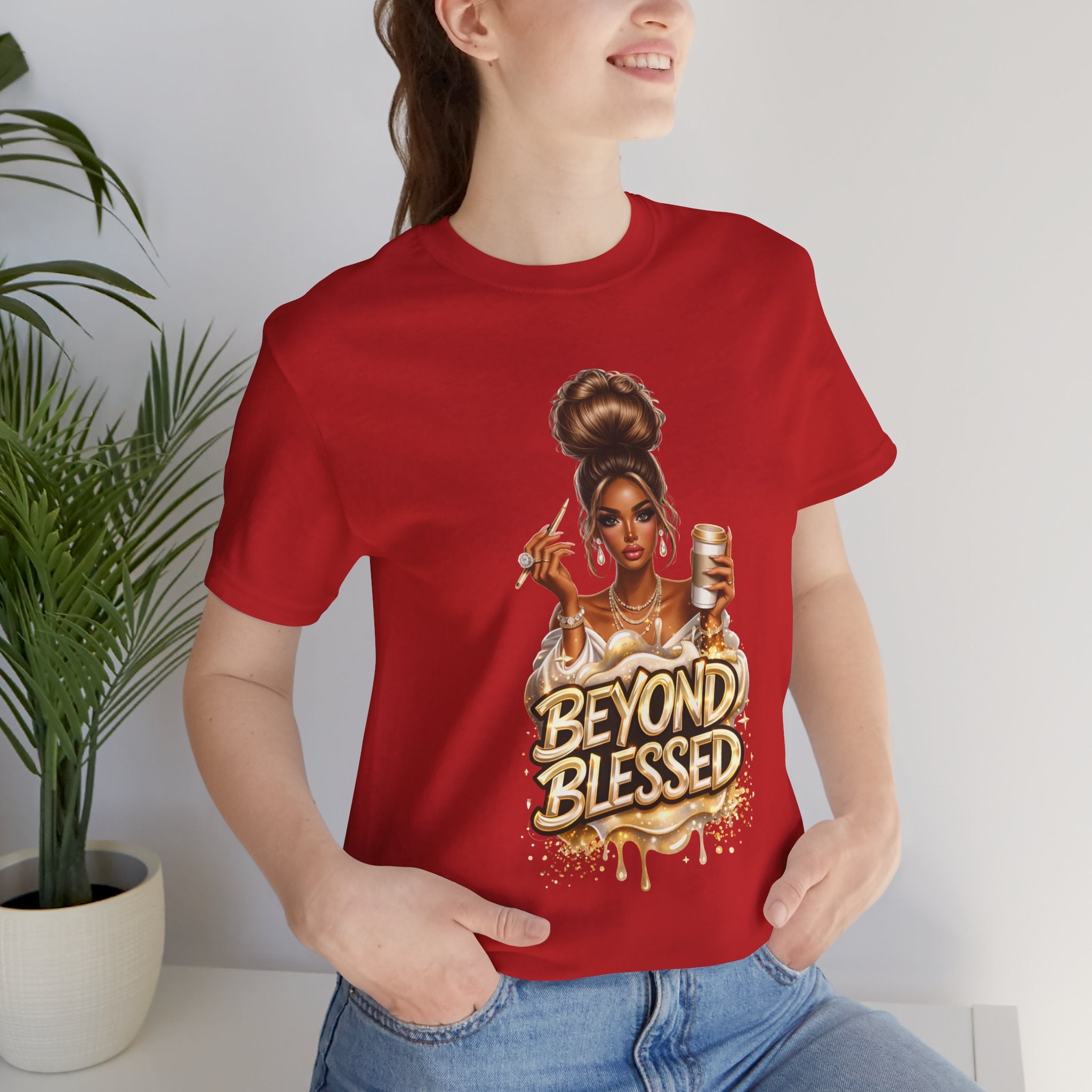T-Shirt — "Beyond Blessed" Afro Chic Graphic Tee