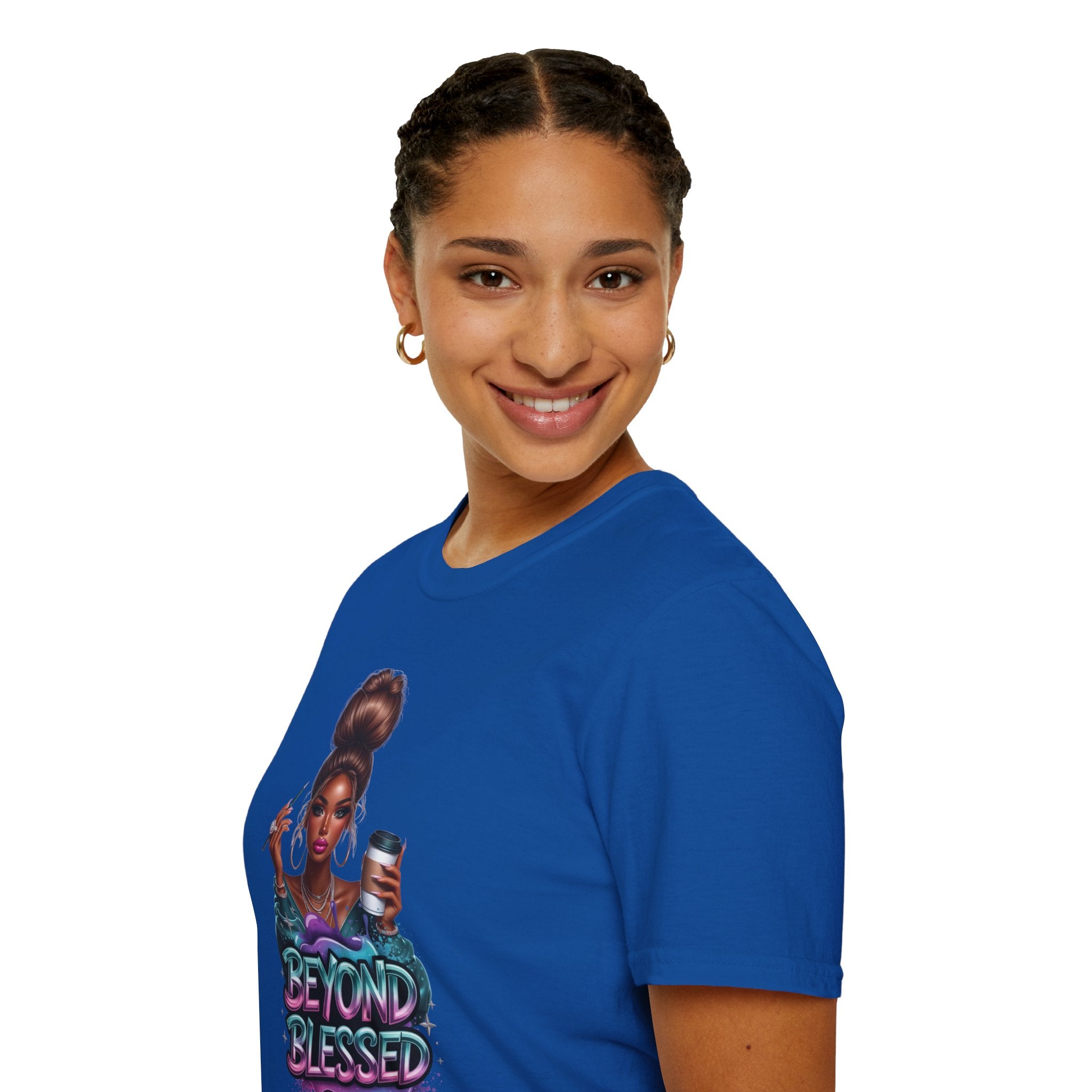 Beyond Blessed T-Shirt – Afro Glam Woman Graphic Tee
