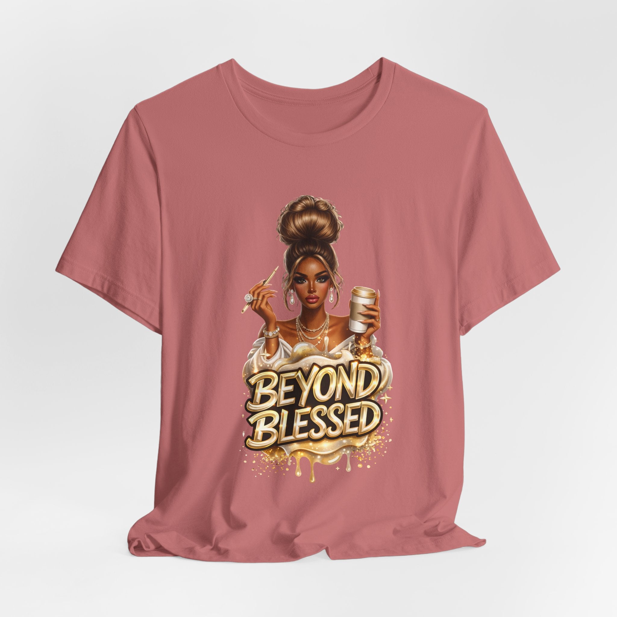 T-Shirt — "Beyond Blessed" Afro Chic Graphic Tee