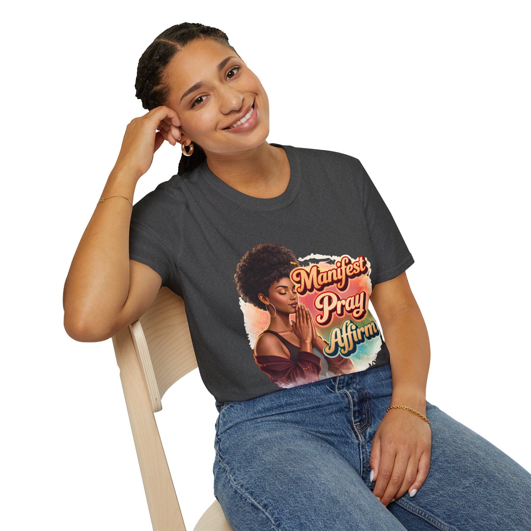 Manifest Pray Affirm T‑Shirt — Inspirational Faith & Manifestation Graphic Tee