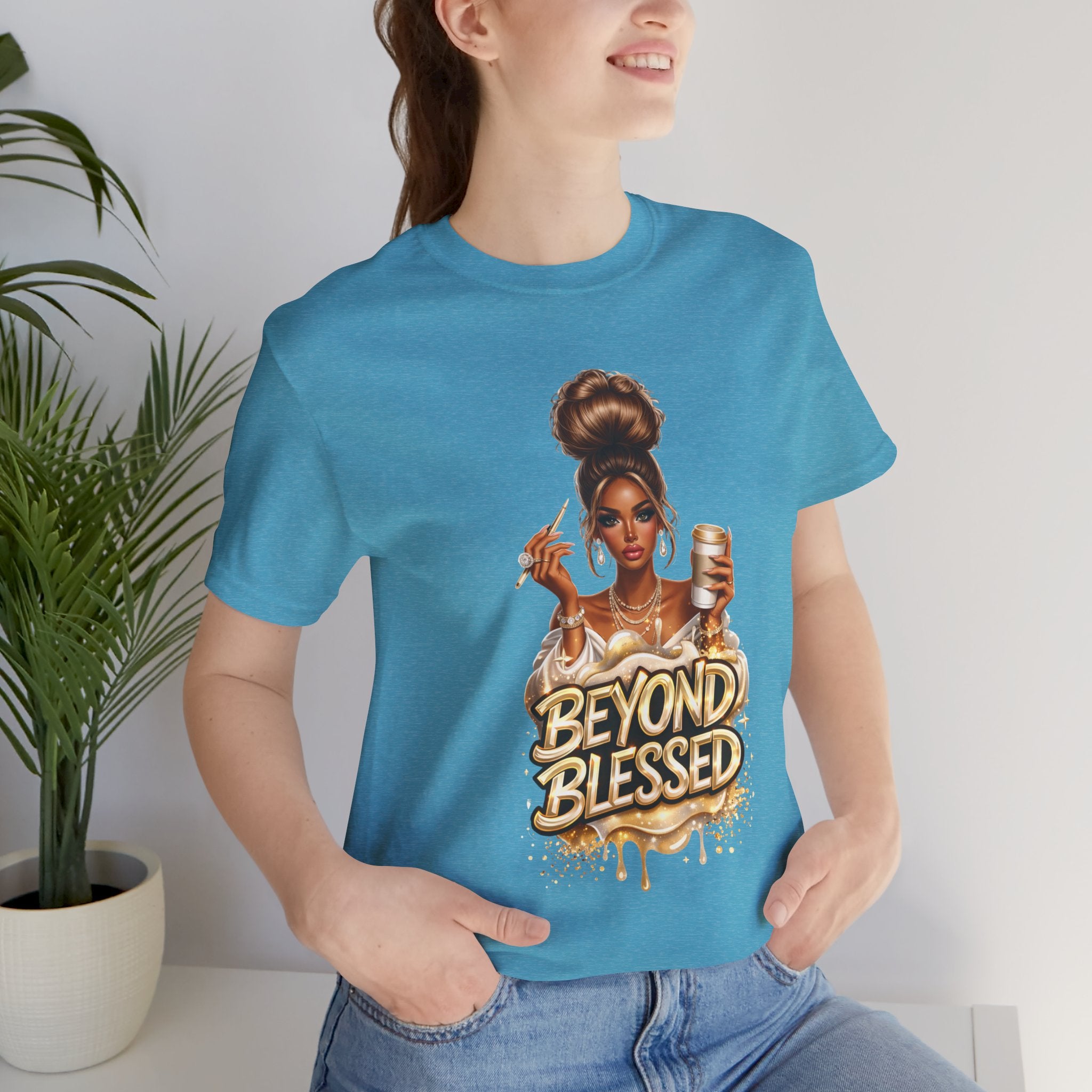 T-Shirt — "Beyond Blessed" Afro Chic Graphic Tee