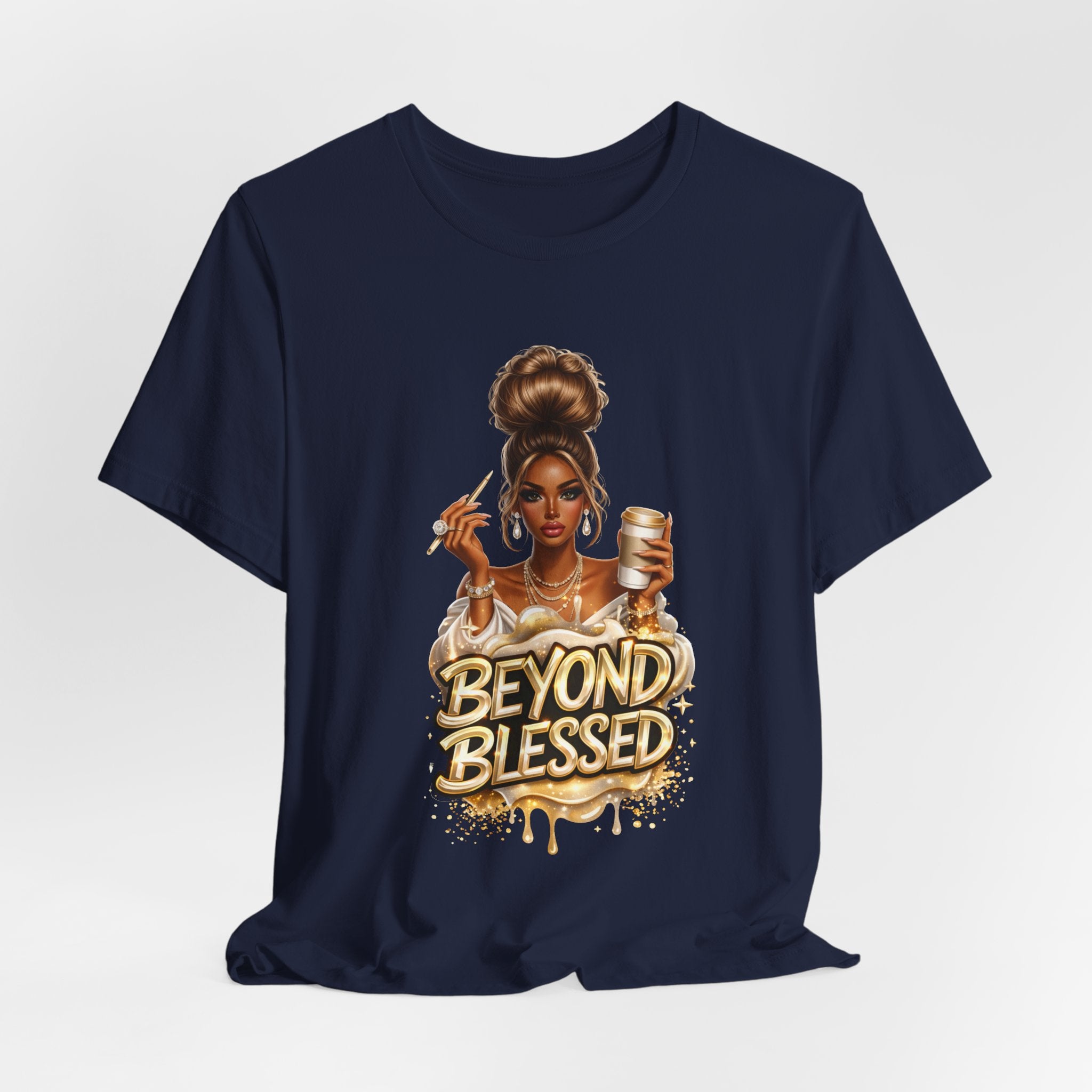 T-Shirt — "Beyond Blessed" Afro Chic Graphic Tee