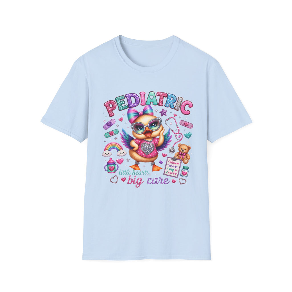 Pediatric Nurse T-Shirt – "Little Hearts, Big Care" Cute Owl Medical Tee