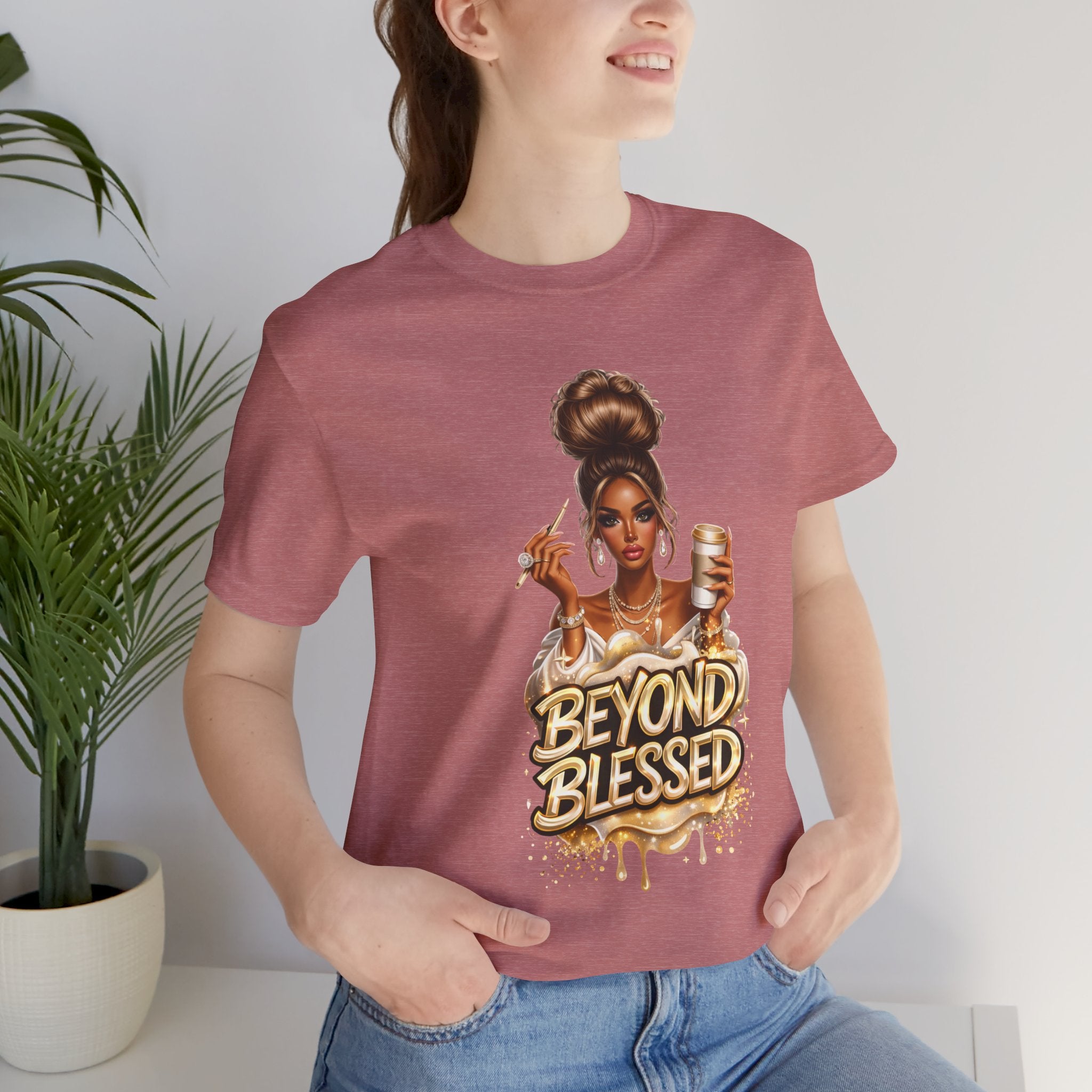 T-Shirt — "Beyond Blessed" Afro Chic Graphic Tee