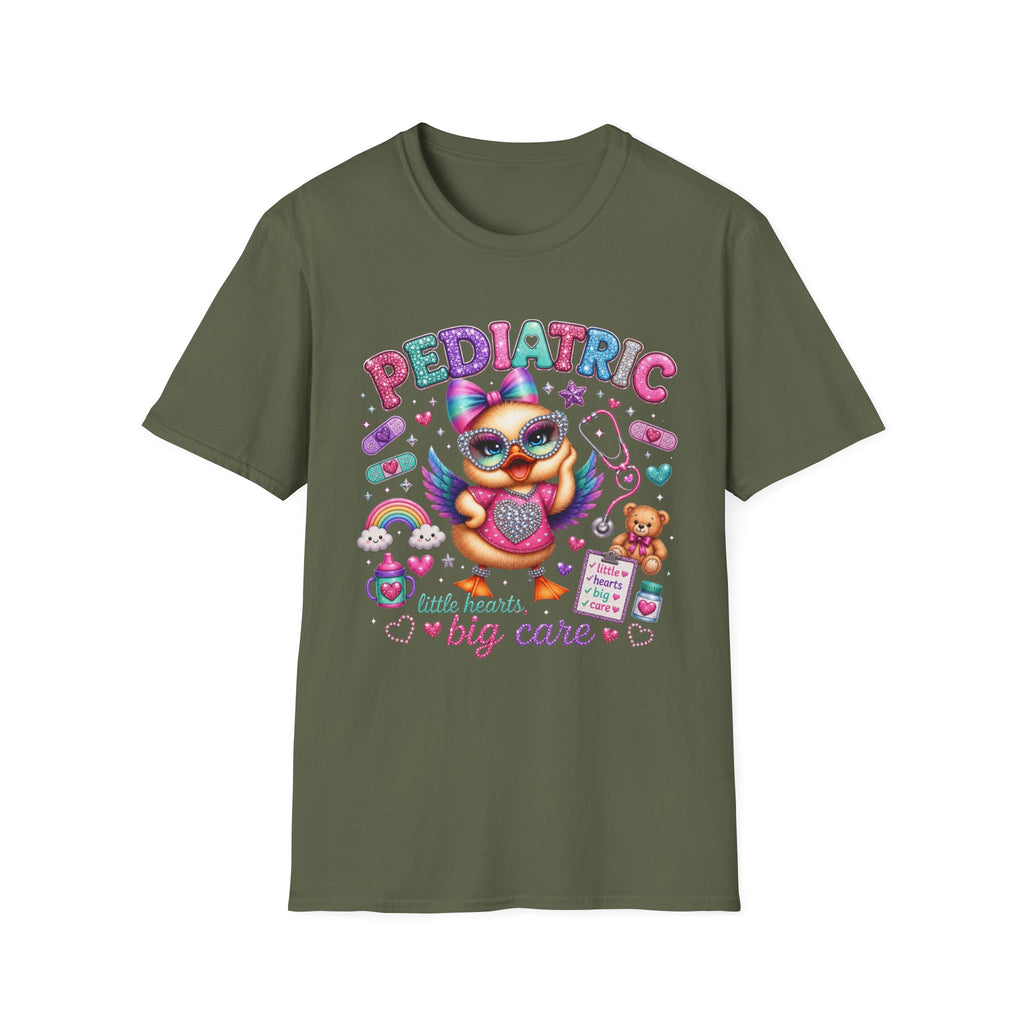 Pediatric Nurse T-Shirt – "Little Hearts, Big Care" Cute Owl Medical Tee