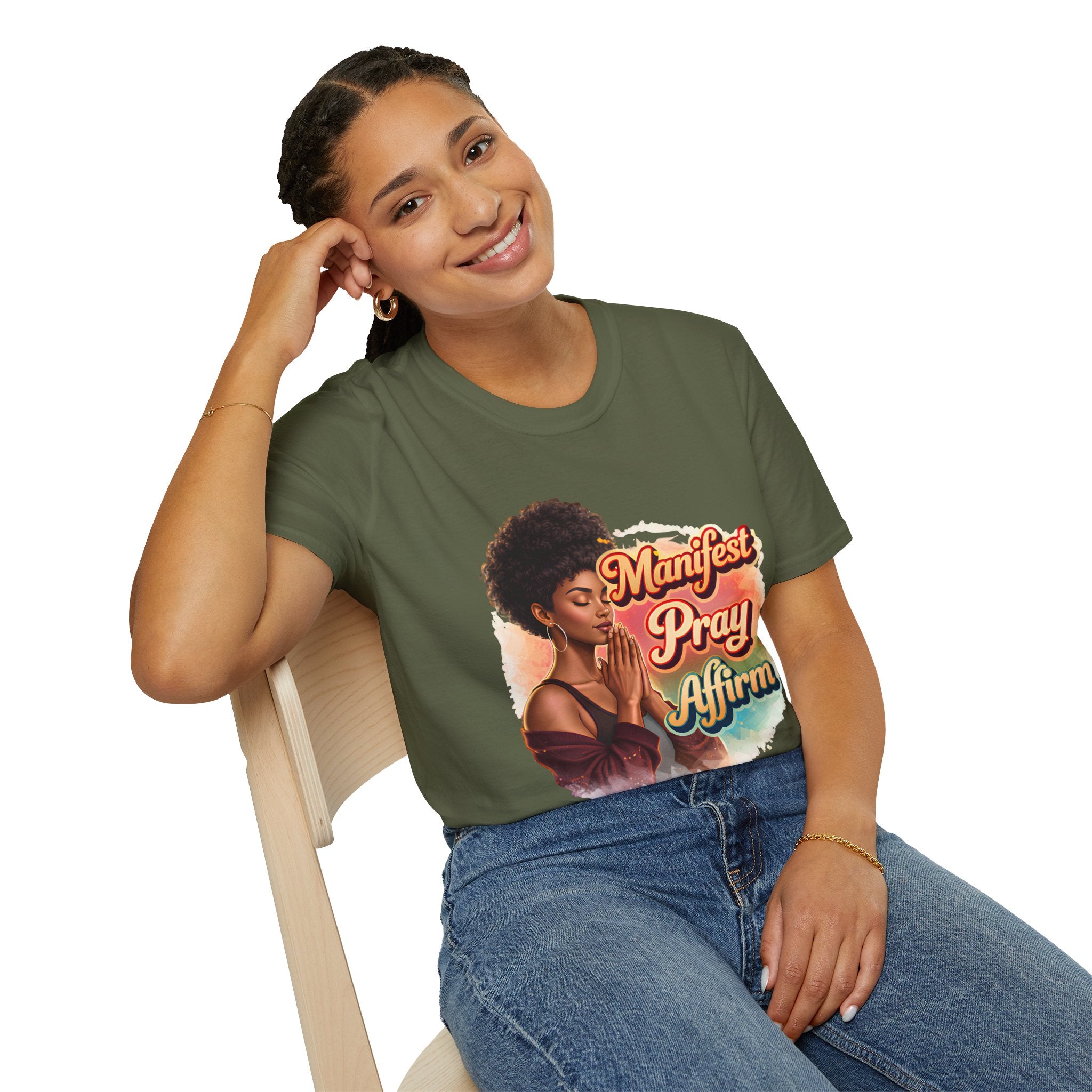 Manifest Pray Affirm T‑Shirt — Inspirational Faith & Manifestation Graphic Tee