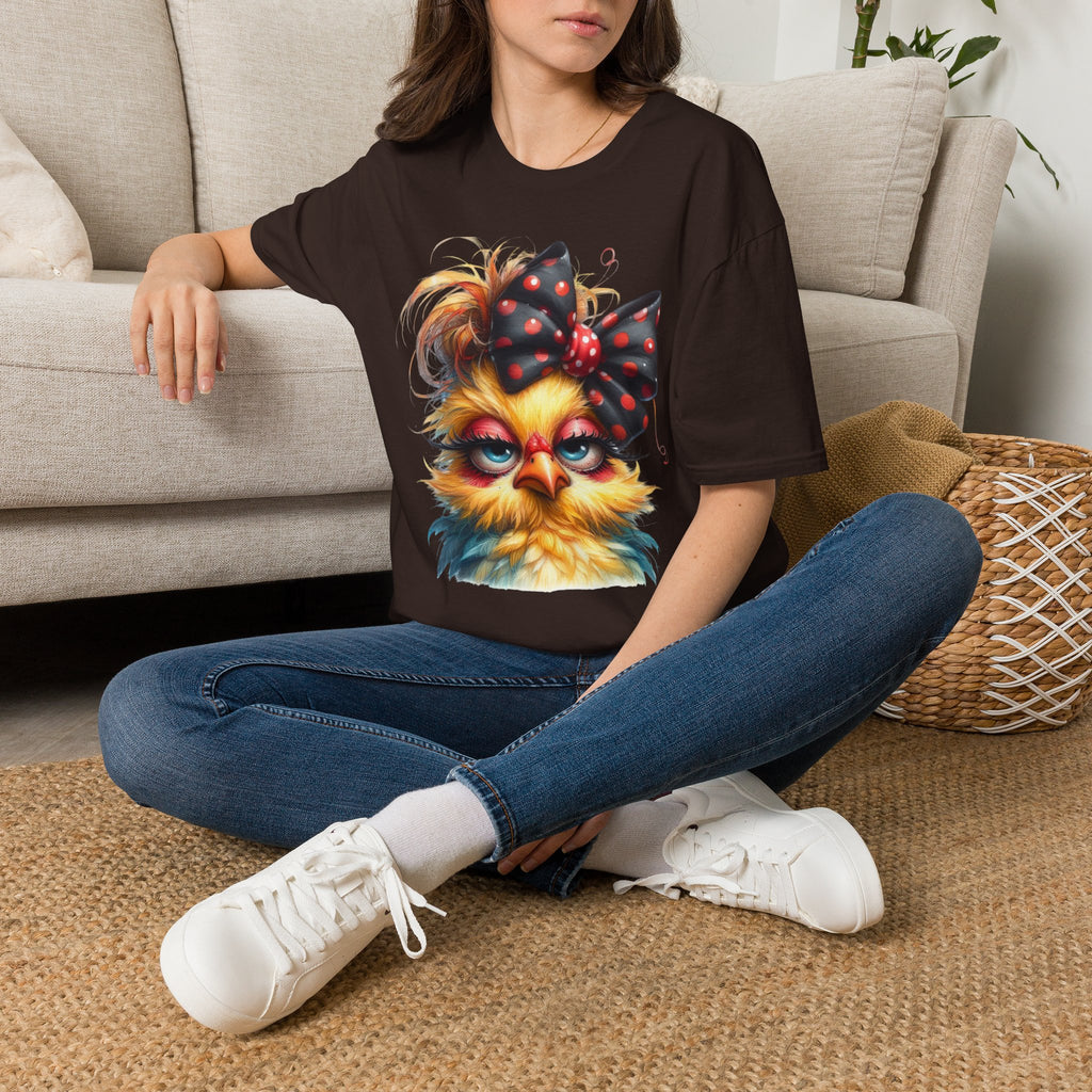 Cute Fluffy Kitty T-Shirt — Retro Polka Dot Bow Cat Graphic Tee