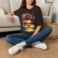 Cute Fluffy Kitty T-Shirt — Retro Polka Dot Bow Cat Graphic Tee