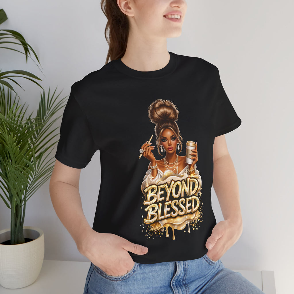 T-Shirt — "Beyond Blessed" Afro Chic Graphic Tee