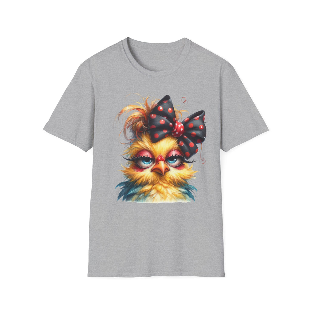 Cute Fluffy Kitty T-Shirt — Retro Polka Dot Bow Cat Graphic Tee